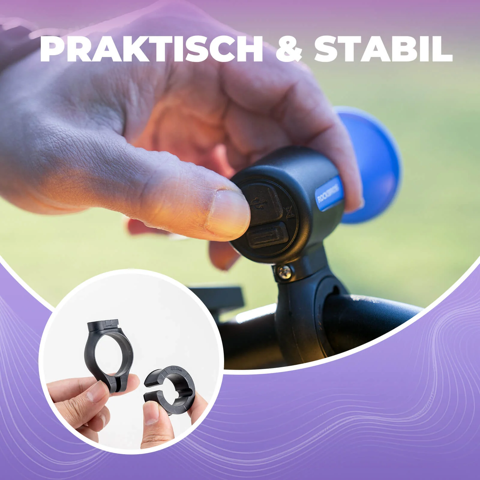 ROCKBROS Fahrradklingel Elektrisch 120dB für 22 2  c6c073a10907