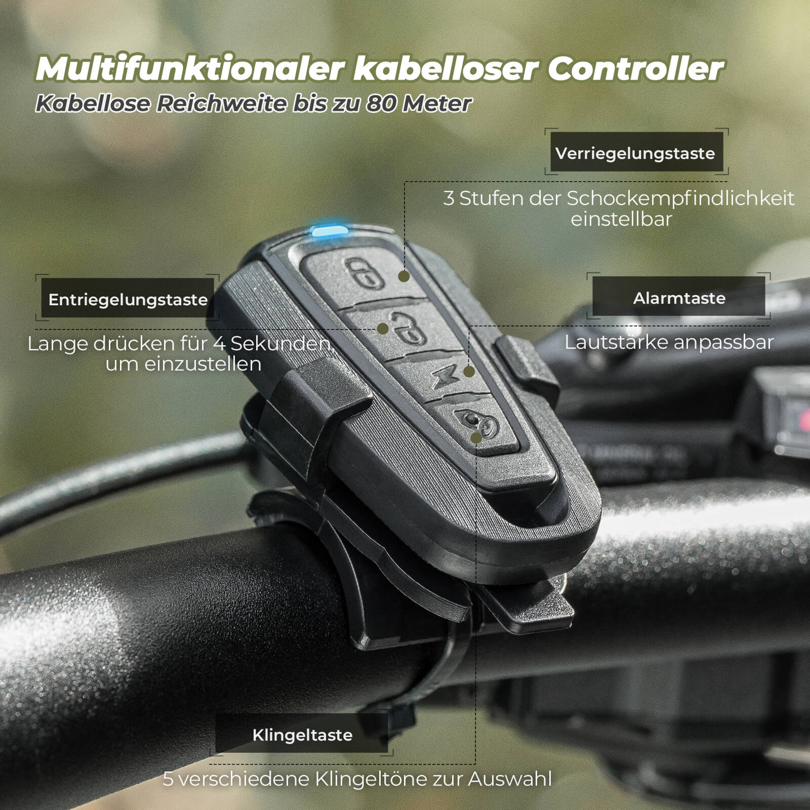 ROCKBROS Fahrradklingel Kabellose Warnsirene Elekt 8c38288d5b5c