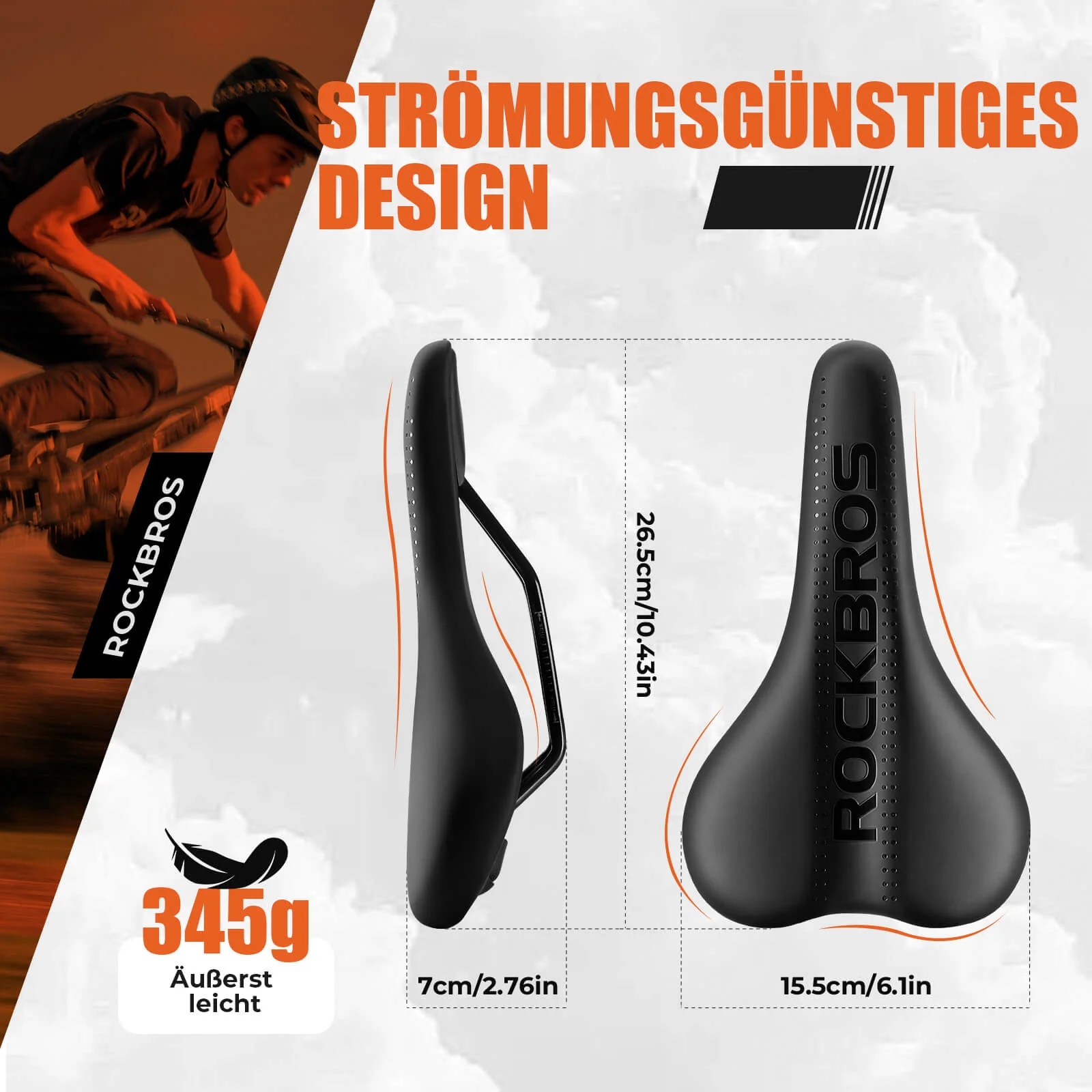 ROCKBROS Fahrradsattel Ergonomisch Fahrradsitz Atm f1ba5d54483a