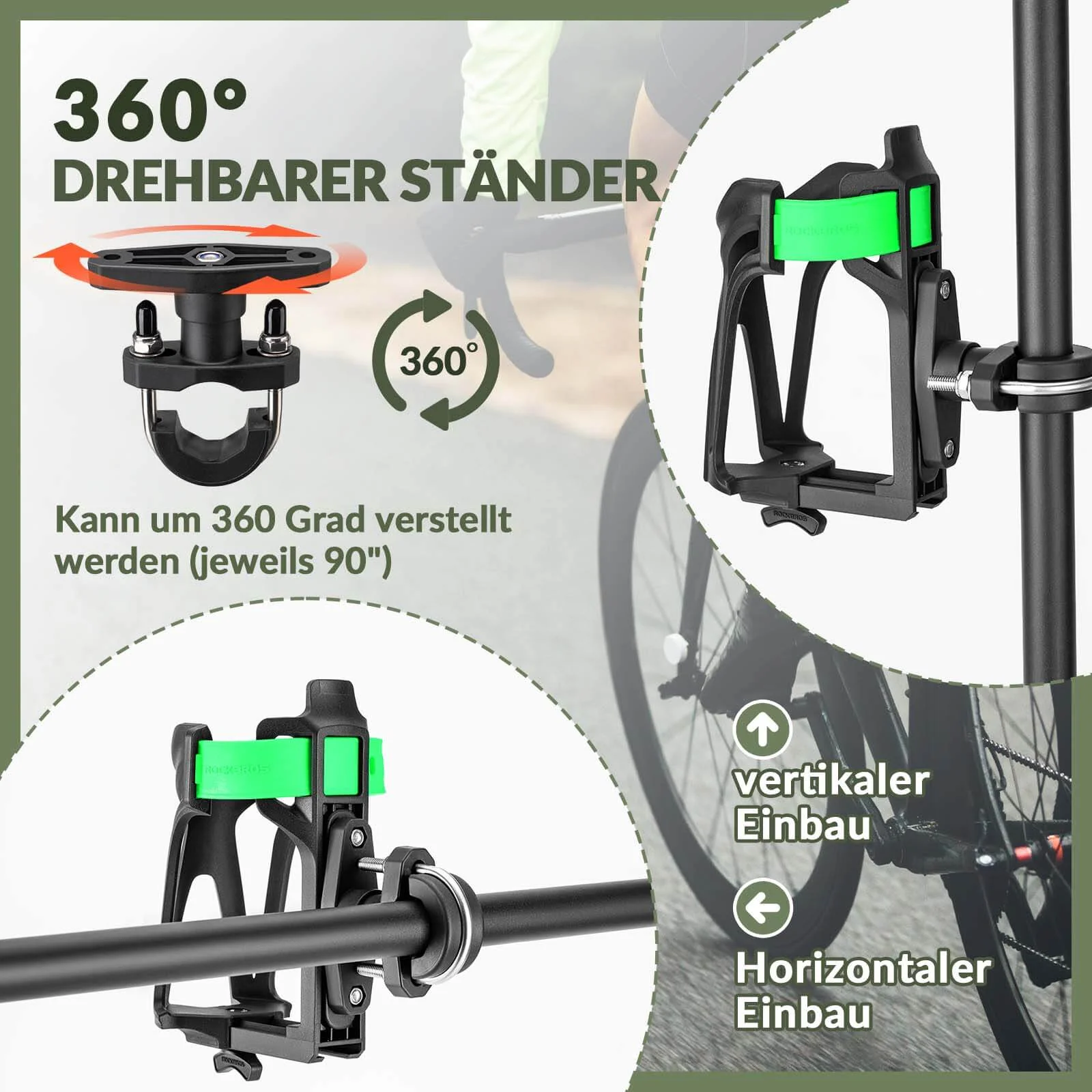ROCKBROS Flaschenhalter Einstellbar Fahrrad Geträn 5eafb0df398e