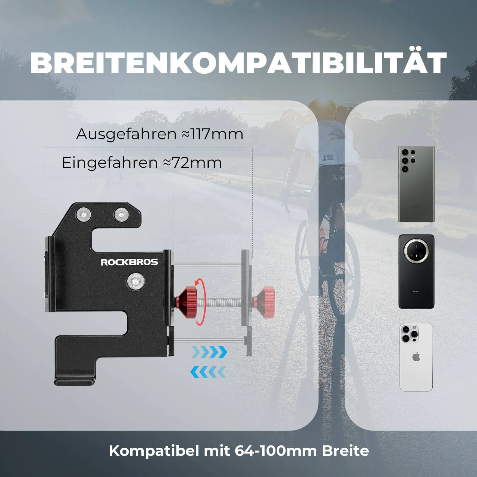 ROCKBROS Handyhalter Fahrrad für 4 7  7 09   205407ffb704