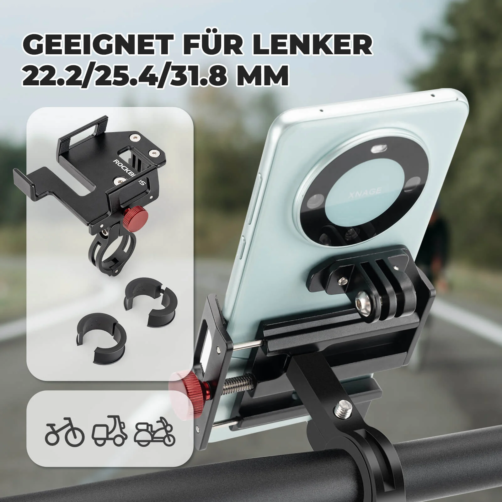 ROCKBROS Handyhalter Fahrrad für 4 7  7 09   991b9989433a