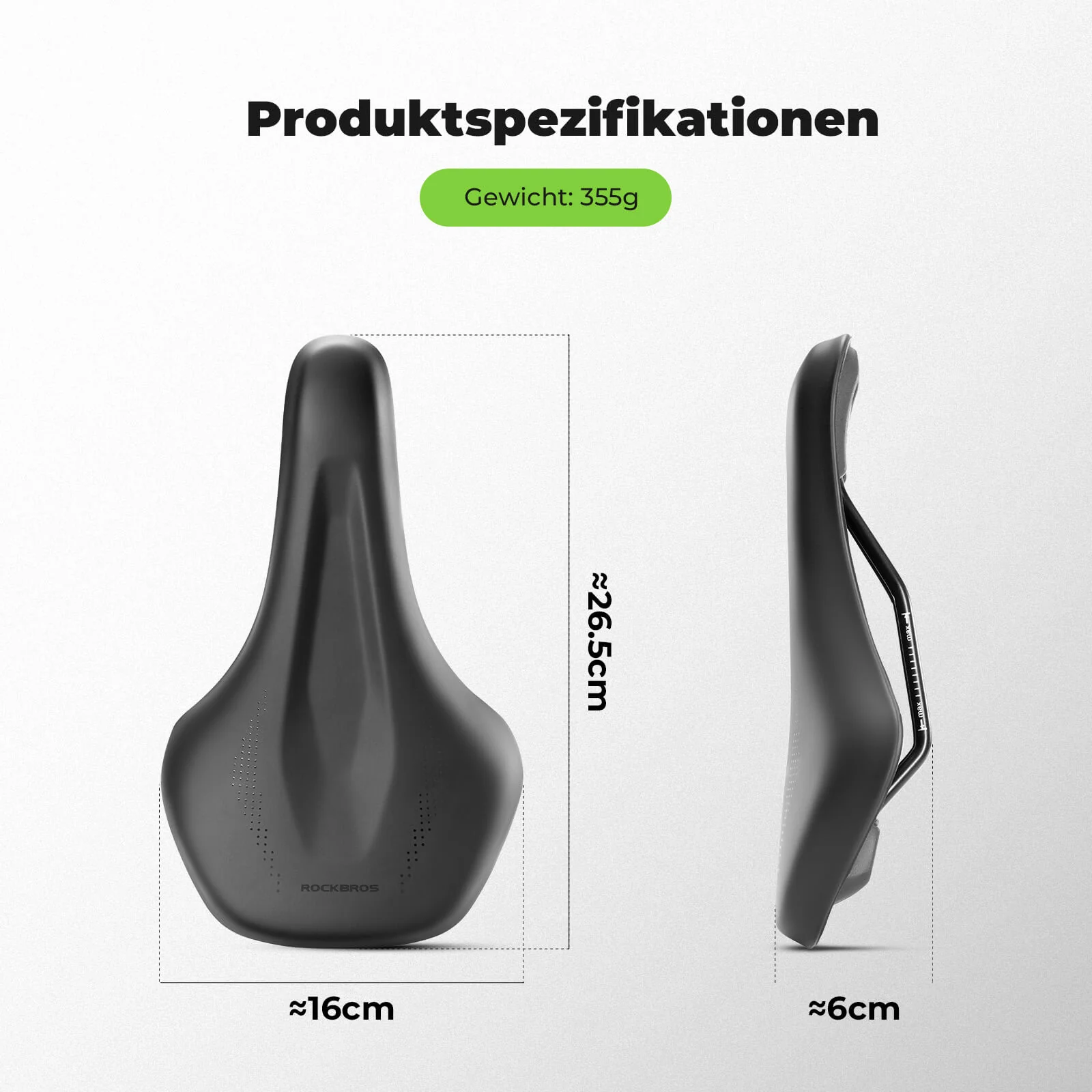 ROCKBROS Leichter Fahrradsattel mit Atmungsaktivit 716dd1661bf6