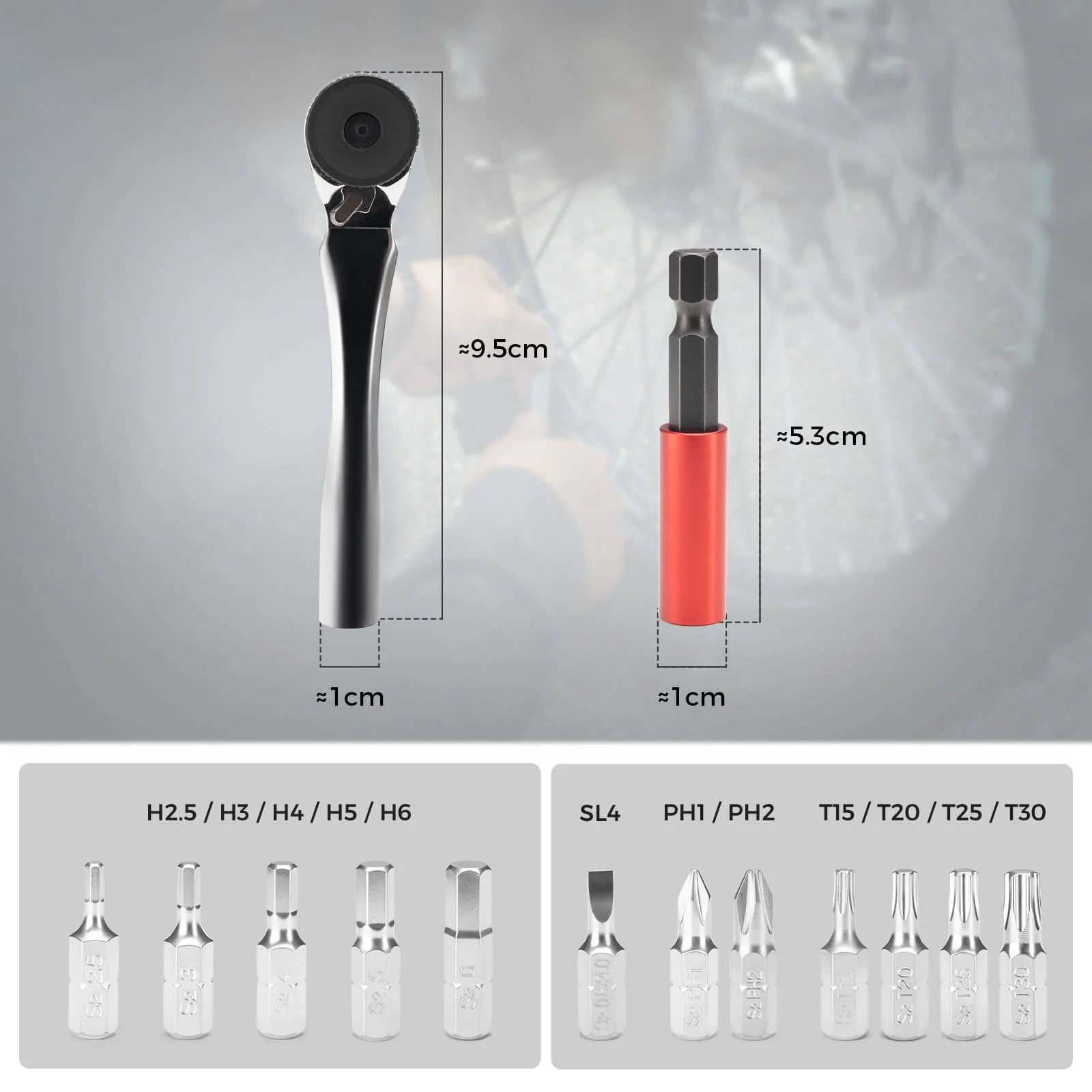 ROCKBROS Magnetisches Fahrradwerkzeugset mit Ratsc bf7fd31f86cb