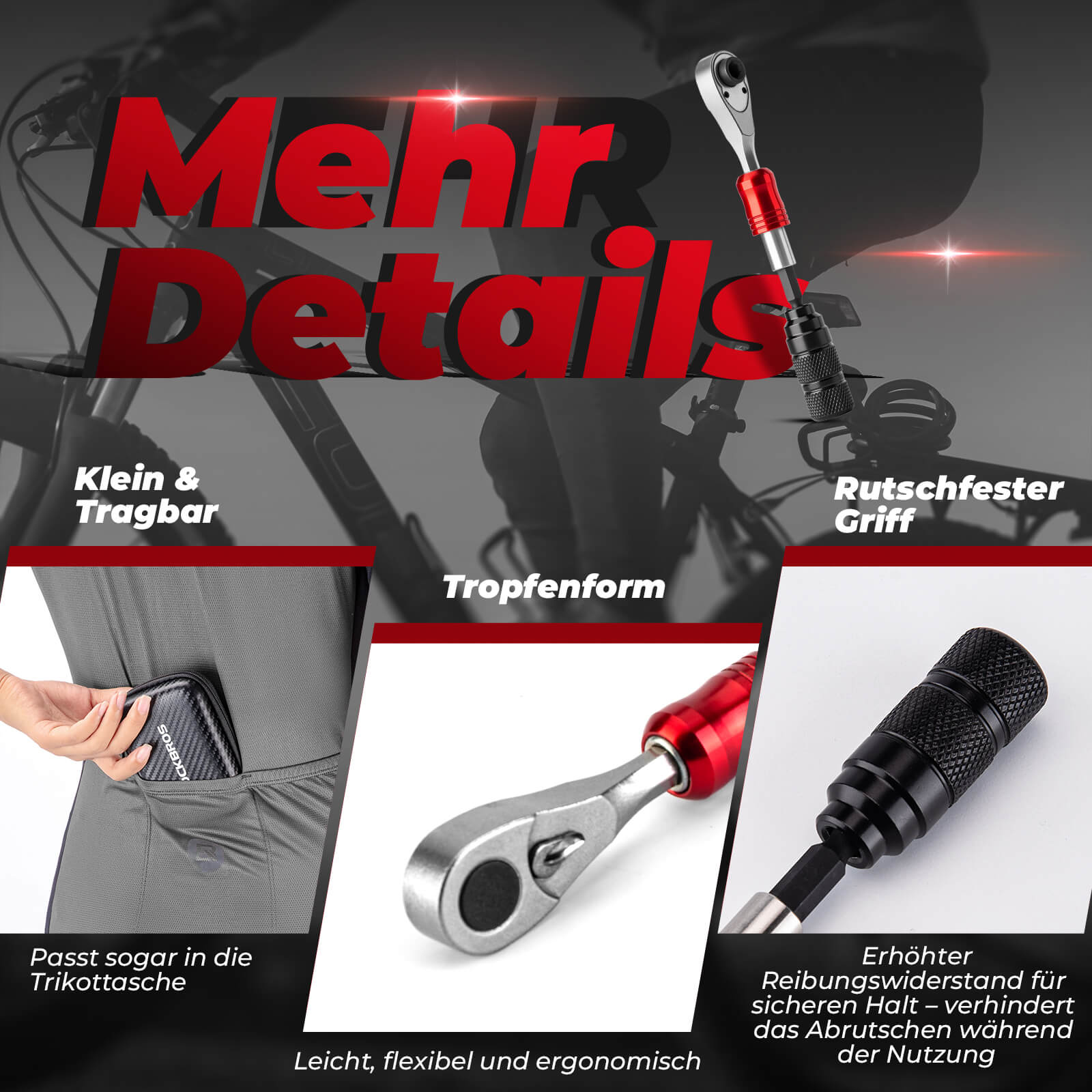 ROCKBROS Ratschenschlüssel Set 1 4 Zoll Mini Repar 1b014b57cb87