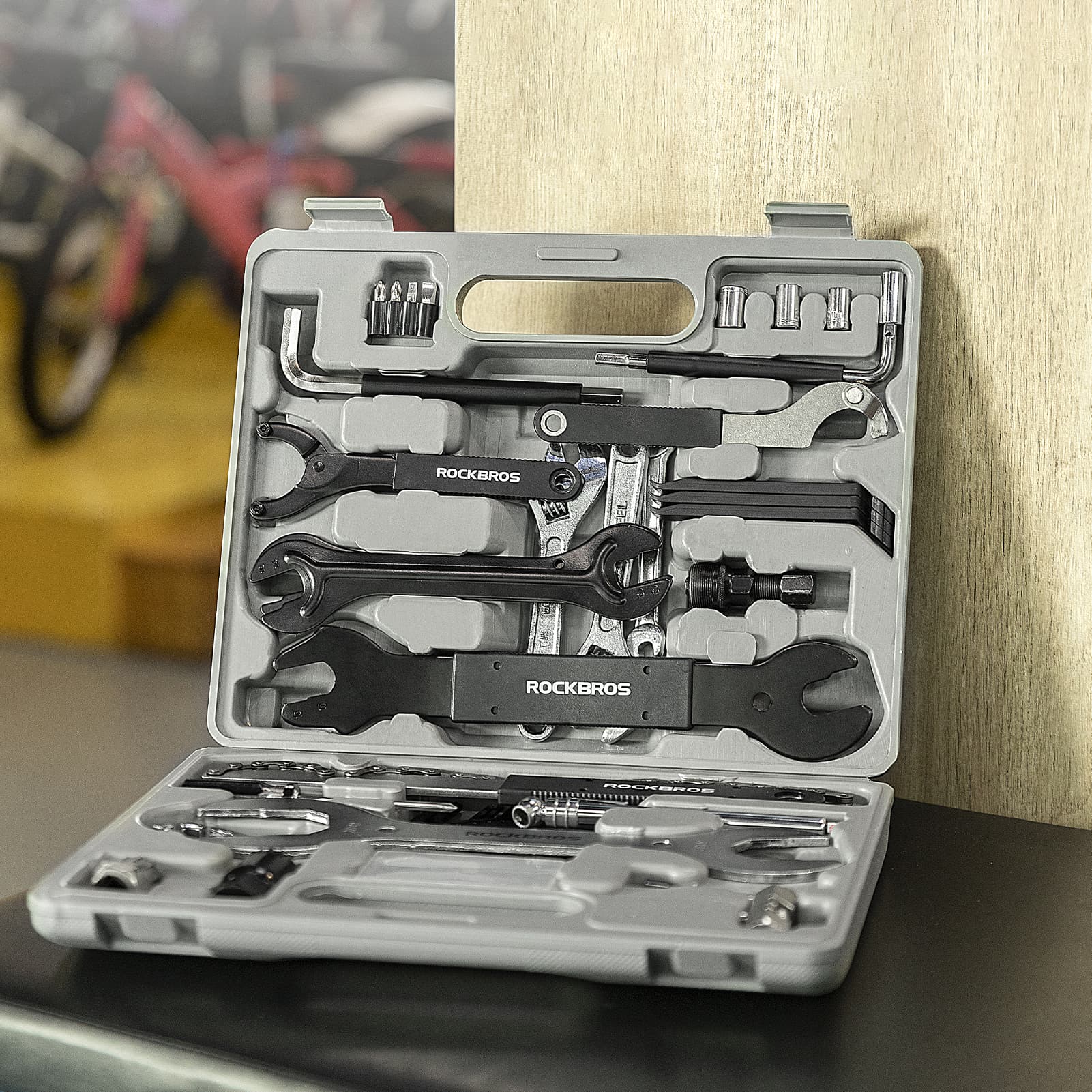 ROCKBROS Reparaturwerkzeug Set 44 in 1 Fahrrad Pra afcfda2250a3