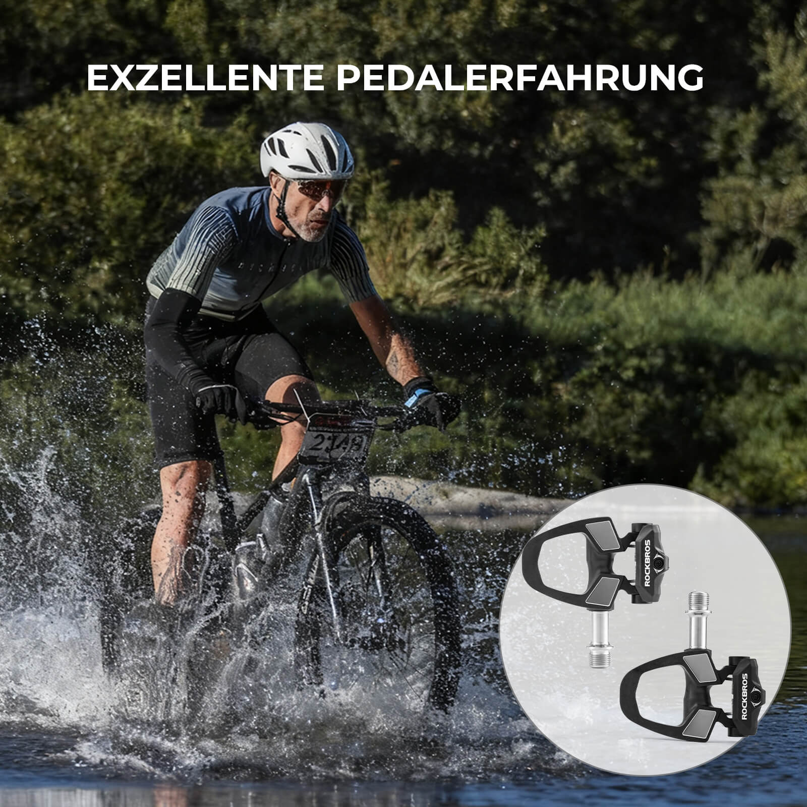 ROCKBROS SPD Fahrradpedale mit Einstellbarer Spann 85f6e2ebf26d