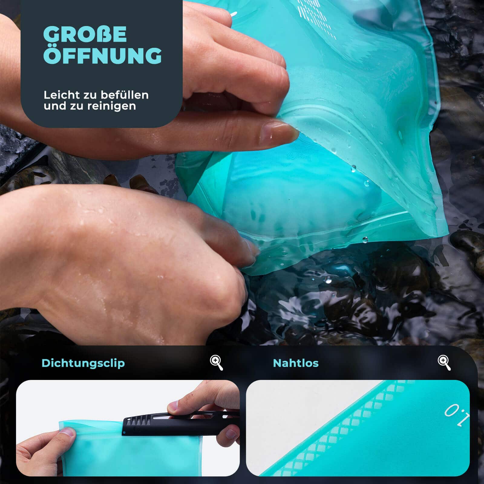 ROCKBROS Trinkblase 2L mit Trinkschlauch Leichte T 44a01d95d064