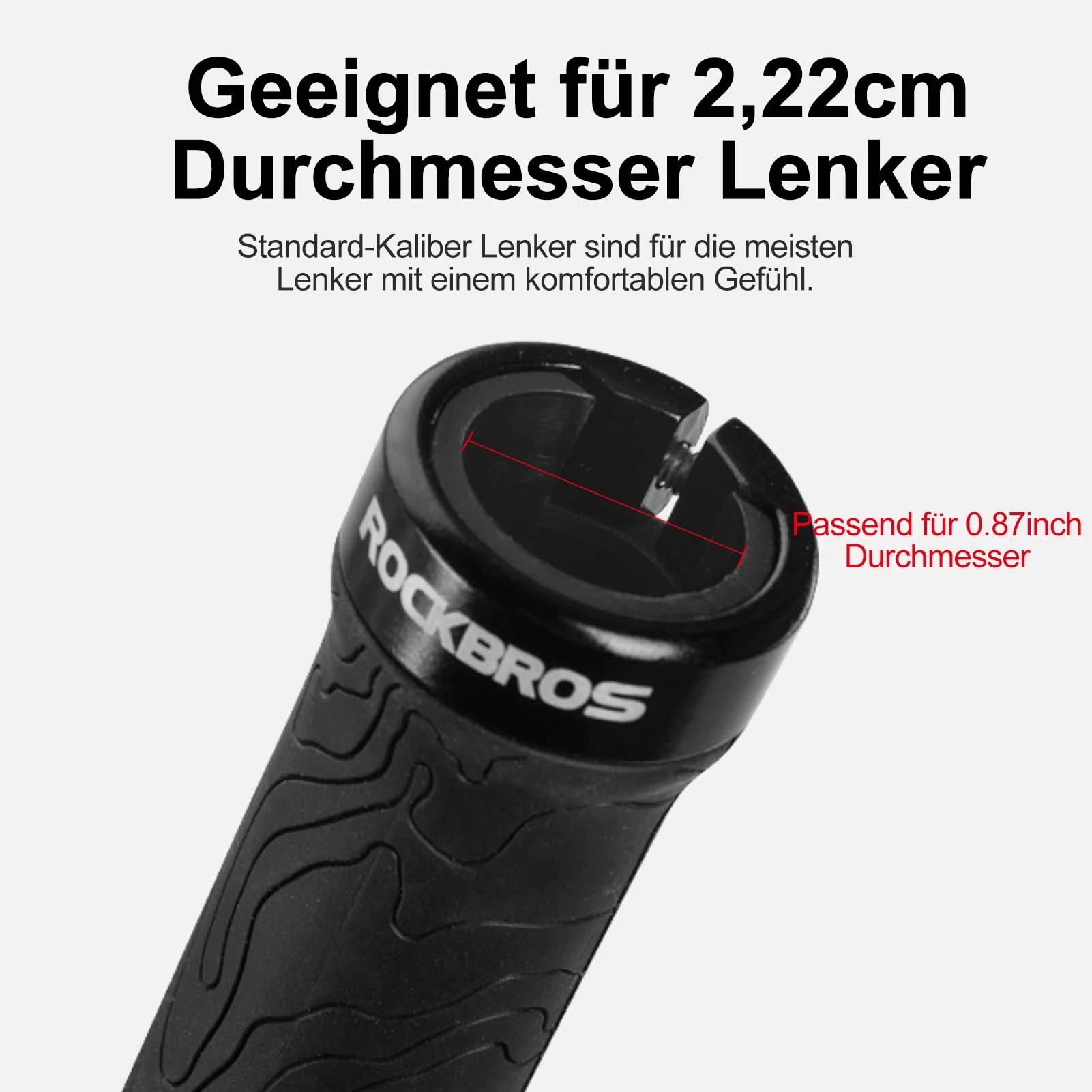 ROCKBROS Ultra Leicht Fahrradgriffe aus Gummi mit  162e6c4fc106