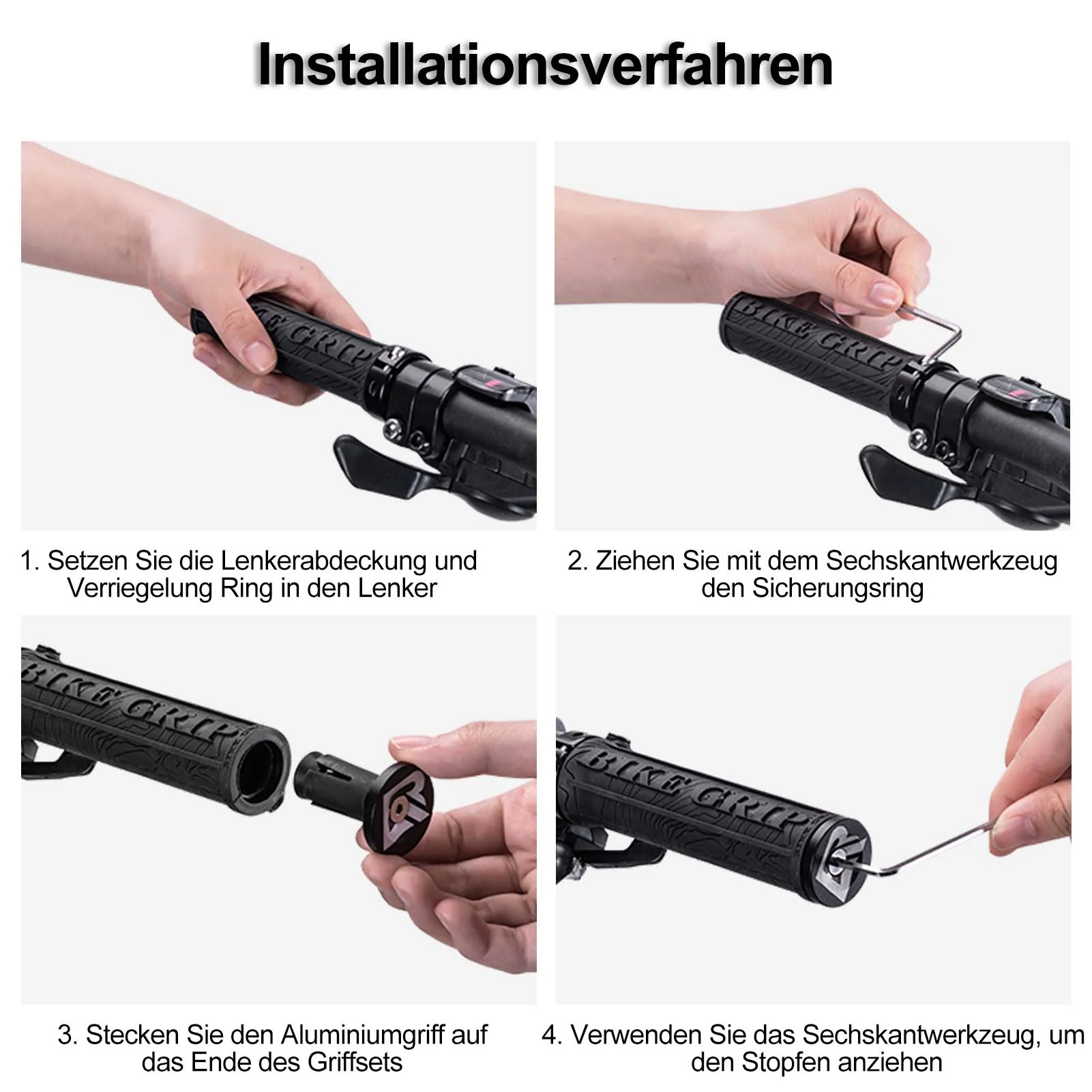 ROCKBROS Ultra Leicht Fahrradgriffe aus Gummi mit  480d9587c5ad