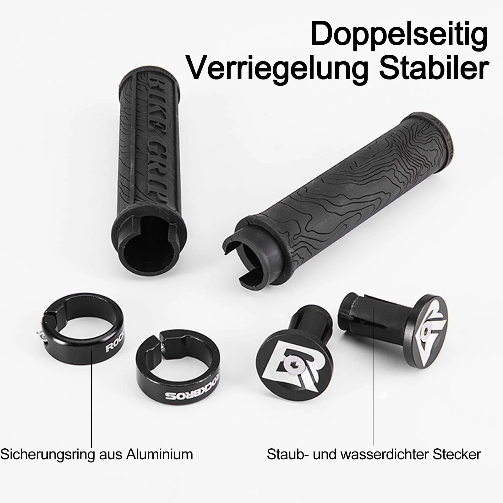 ROCKBROS Ultra Leicht Fahrradgriffe aus Gummi mit  651609e506ab