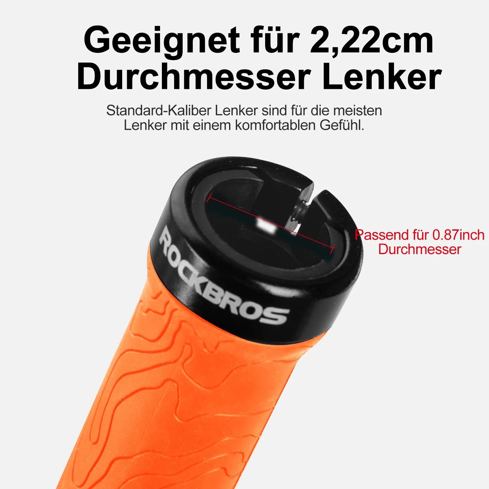 ROCKBROS Ultra Leicht Fahrradgriffe aus Gummi mit  b7a9cd0ad2ef