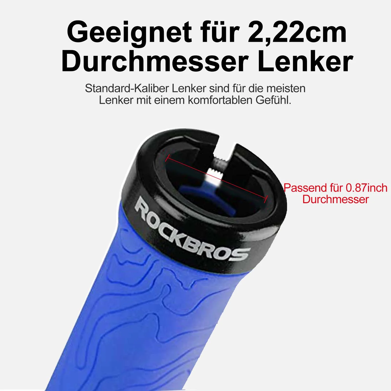ROCKBROS Ultra Leicht Fahrradgriffe aus Gummi mit  ff2f446e458c