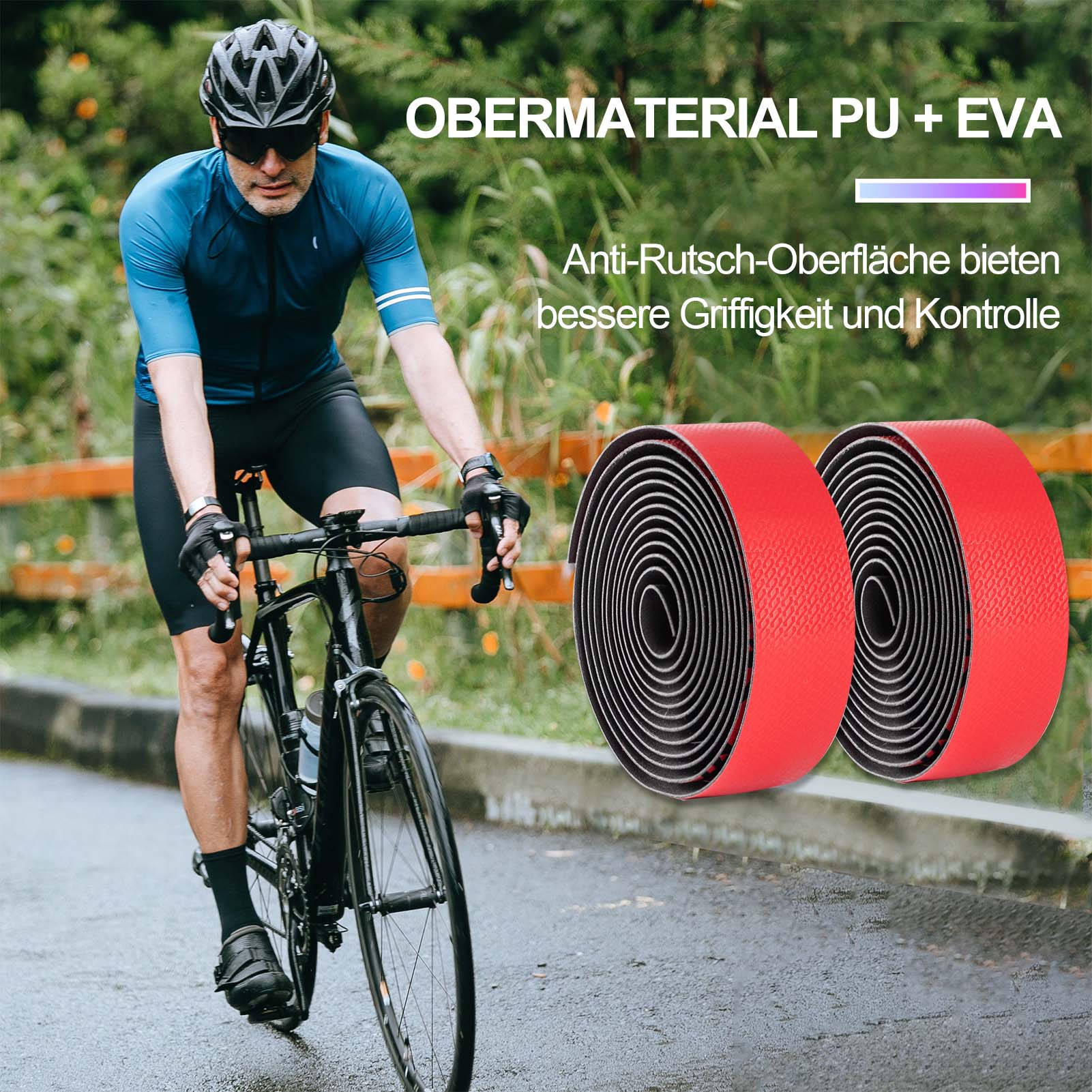 ROCKBROS rutschfest Fahrrad Lenkerband für MTB Ren 22039fa60502