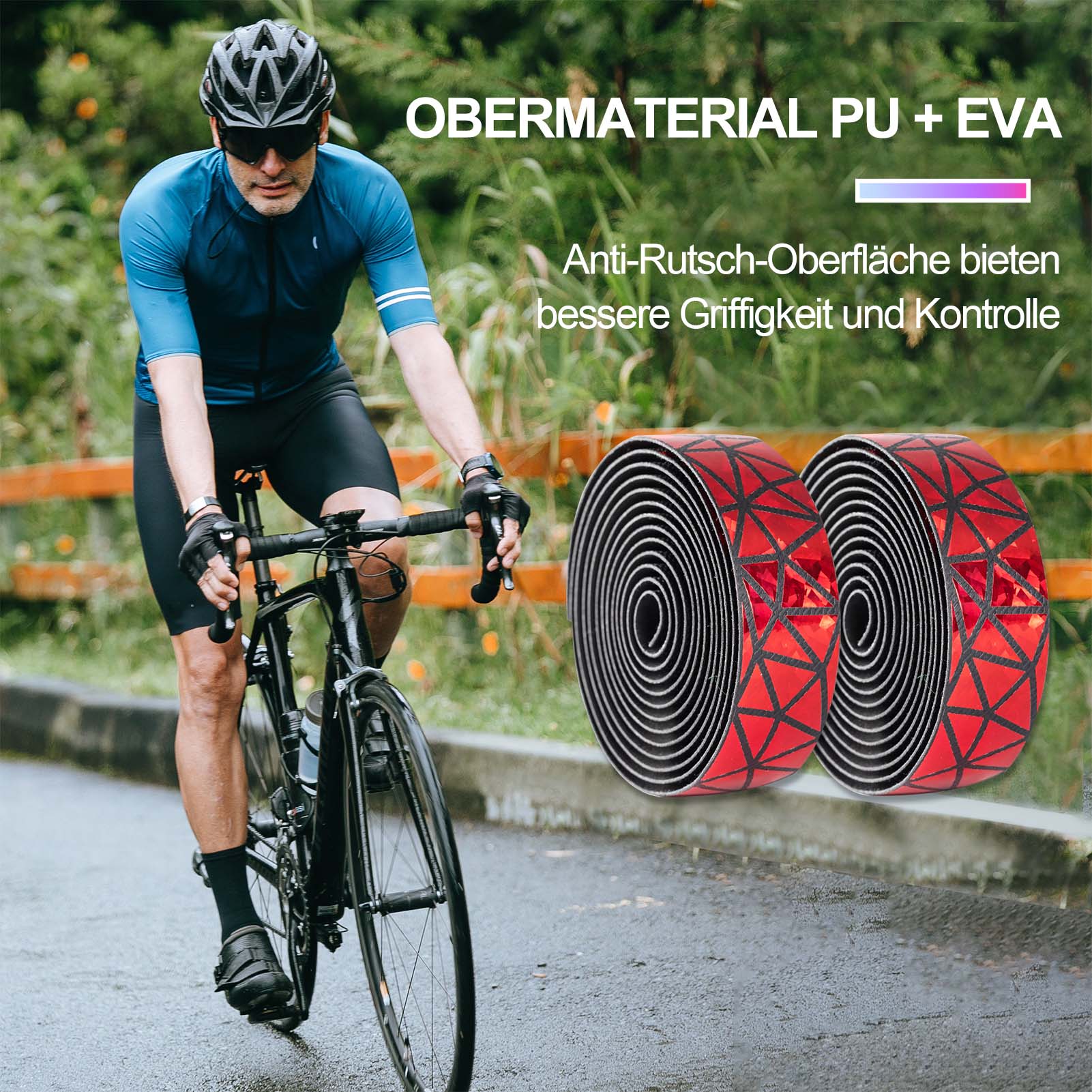 ROCKBROS rutschfest Fahrrad Lenkerband für MTB Ren 30c345be55d5