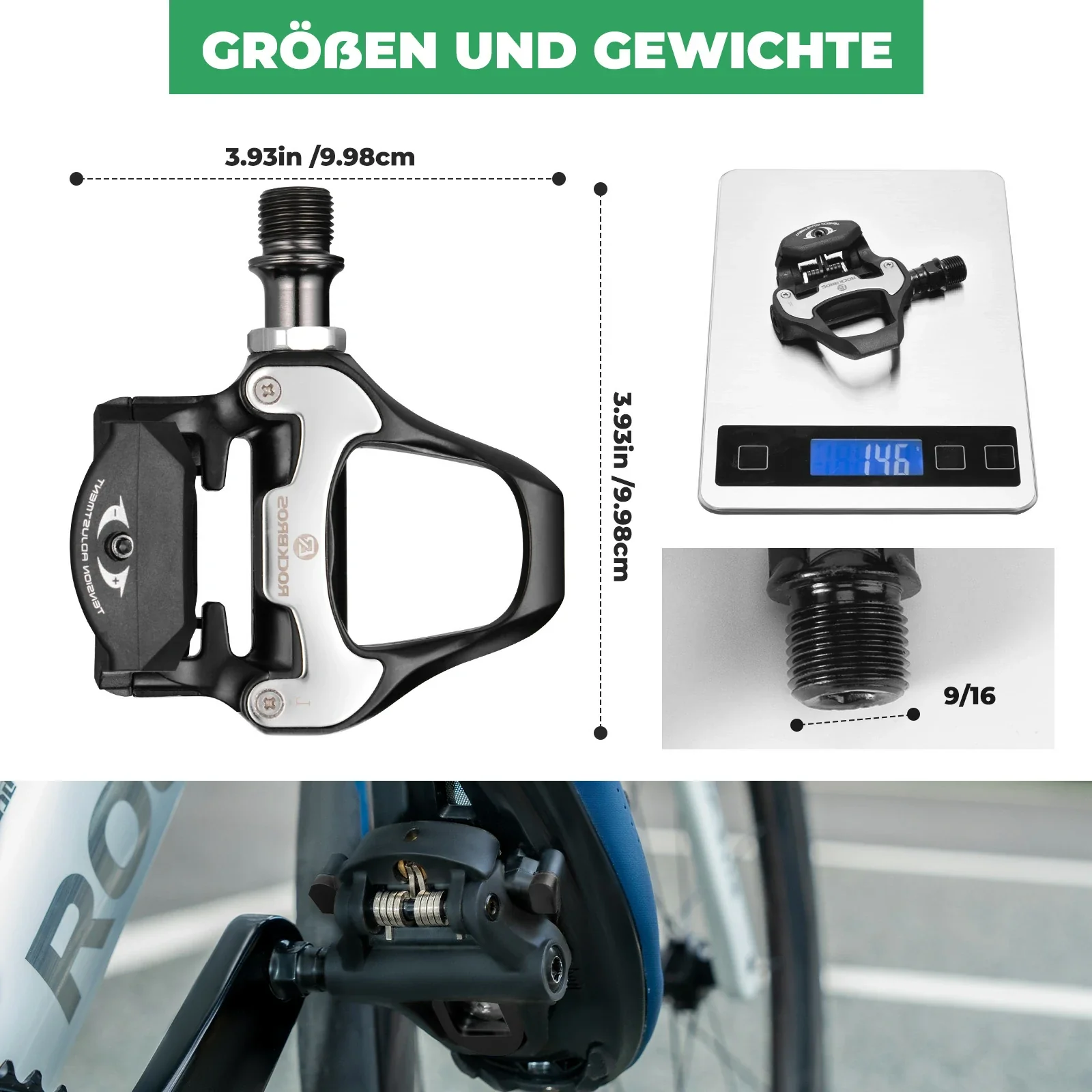 SPD Fahrradpedale 146g Leichtgewicht LOOK KEO Komp 0572912c57df