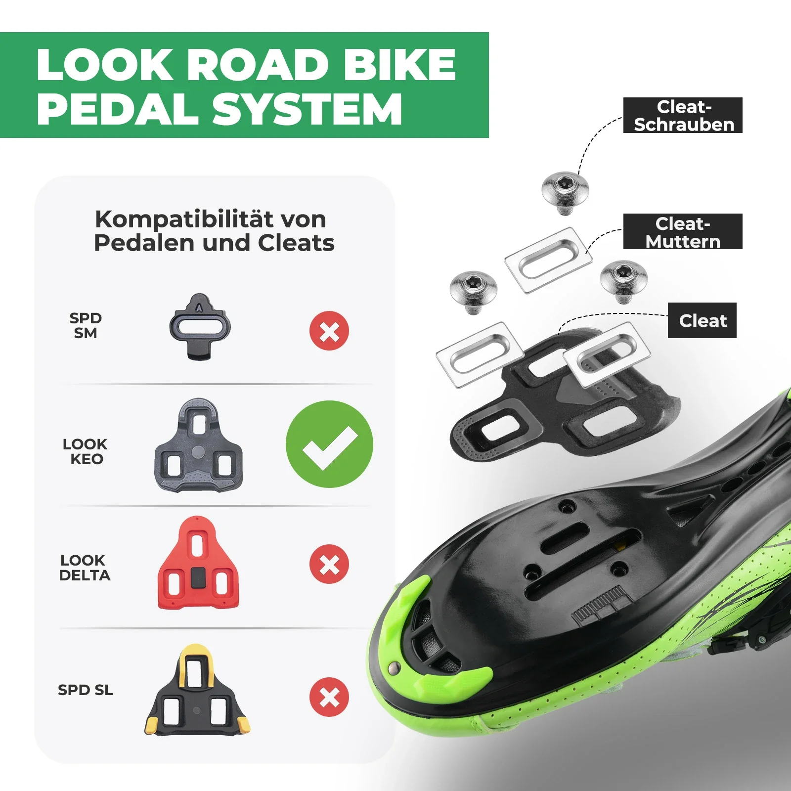 SPD Fahrradpedale 146g Leichtgewicht LOOK KEO Komp b4053ce45316