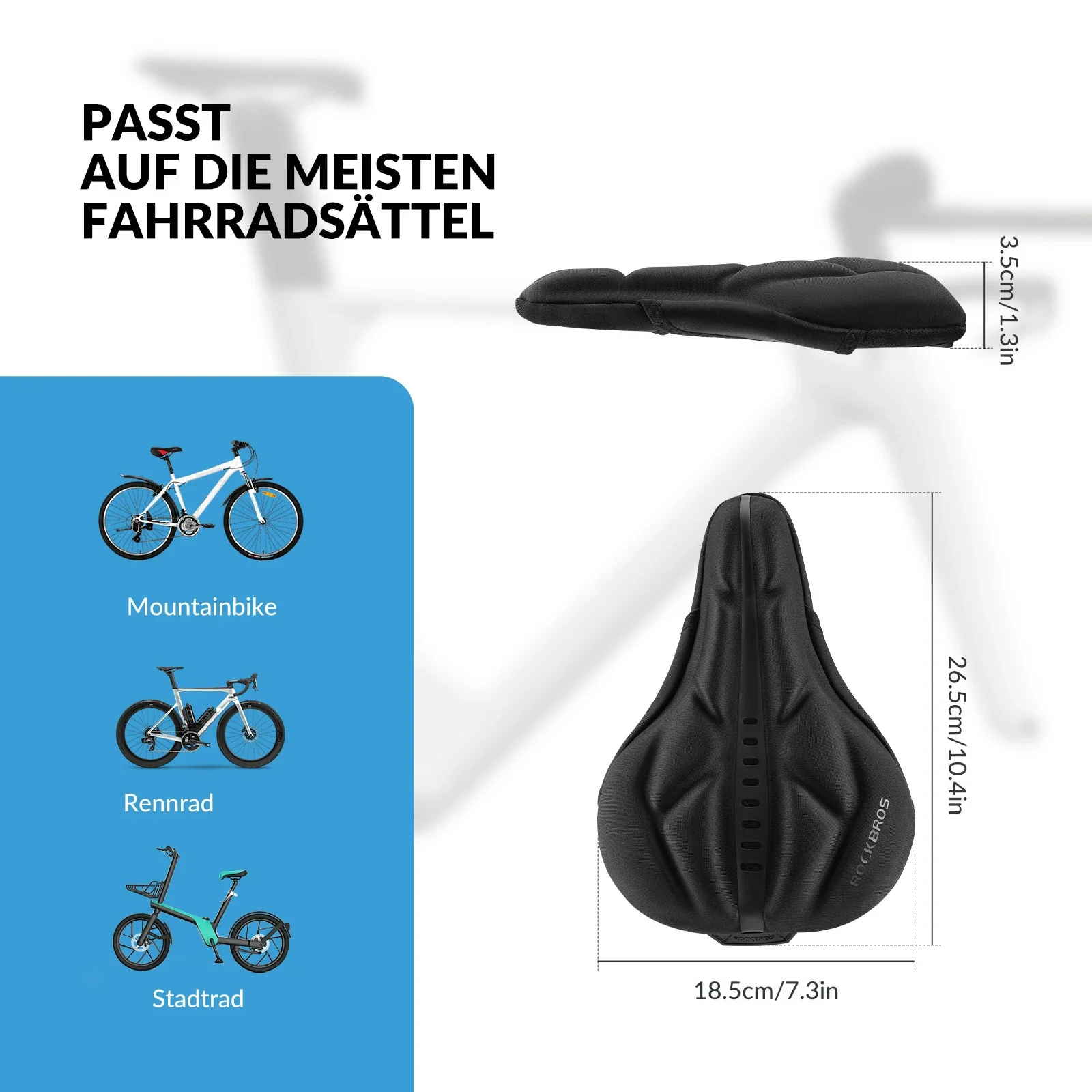 Sattelbezug Fahrrad  weicher Gelüberzug Sattelschu ead7203d1d33