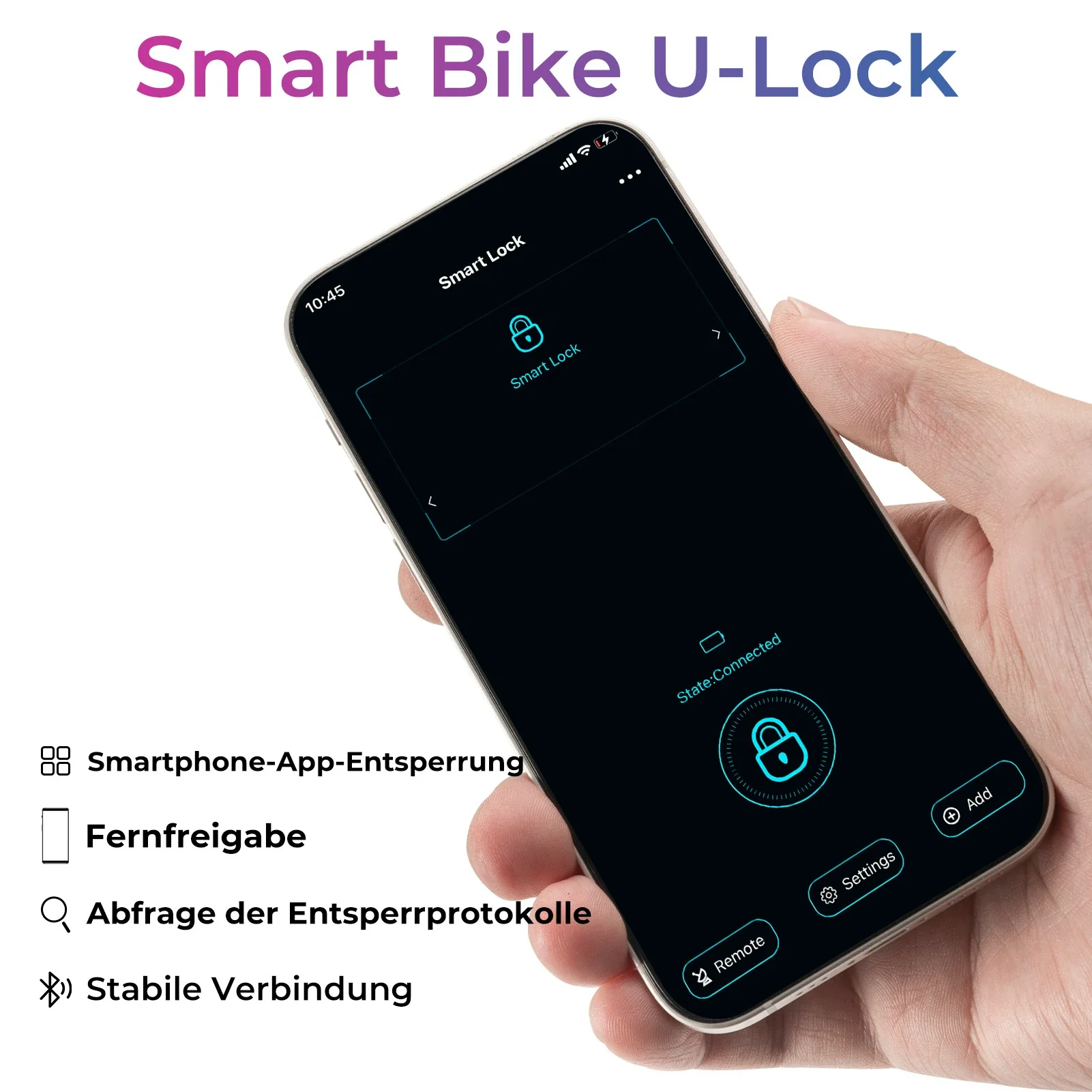 Schloss Fingerabdruck Wasserdicht IP6 Fahrrad Büge 970c48ea12ff