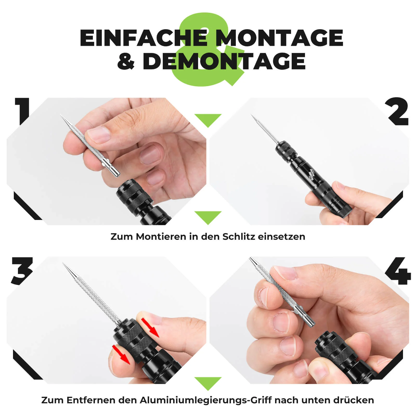 Tubeless Reifenpannenset mit Gummistopfen  Alumini e1cbf1f948c5