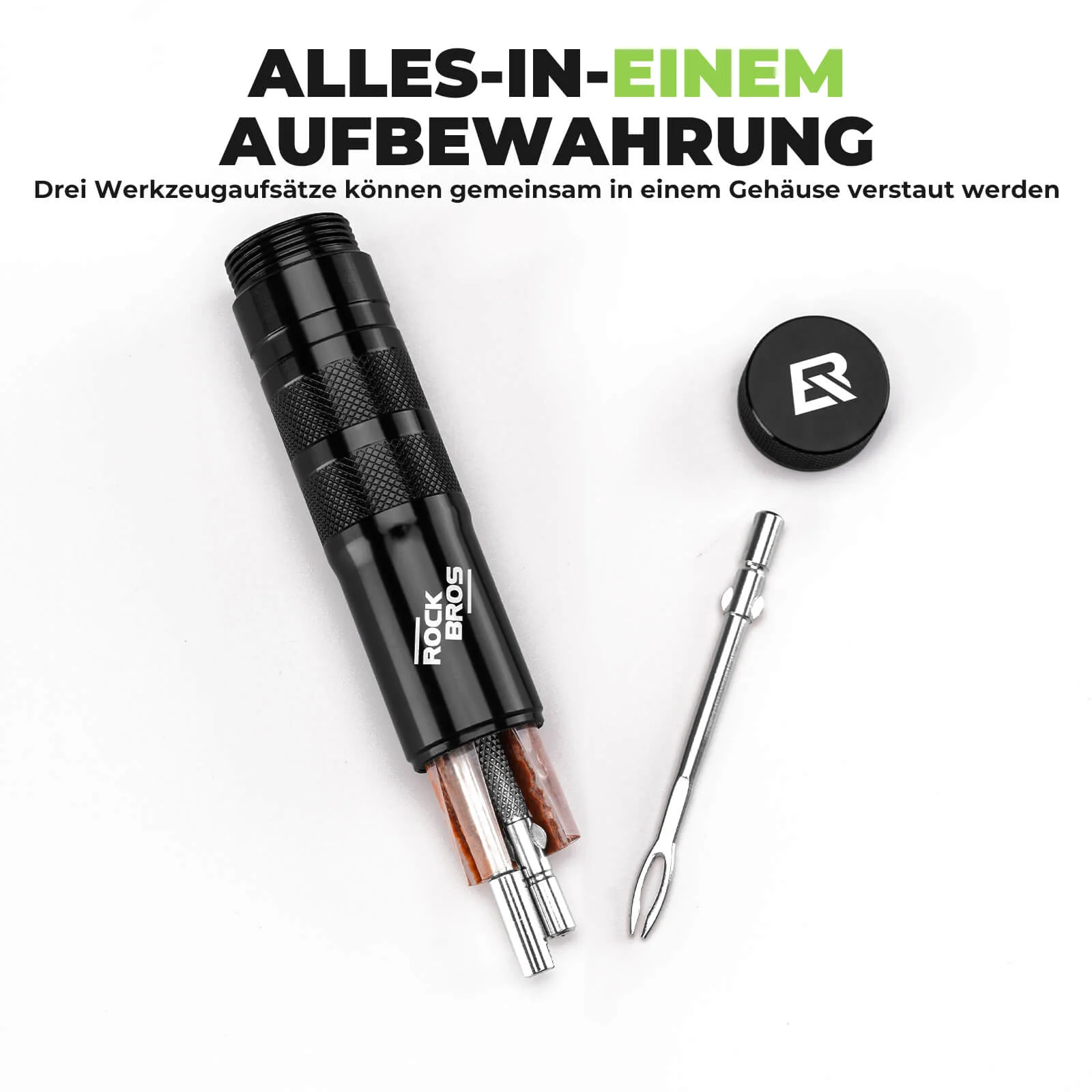 Tubeless Reifenpannenset mit Gummistopfen  Alumini ea98cca32c36