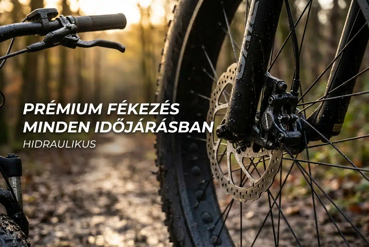 Elektromos fatbike hidraulikus tárcsafék közeli – prémium fékezési teljesítmény minden időjárásban