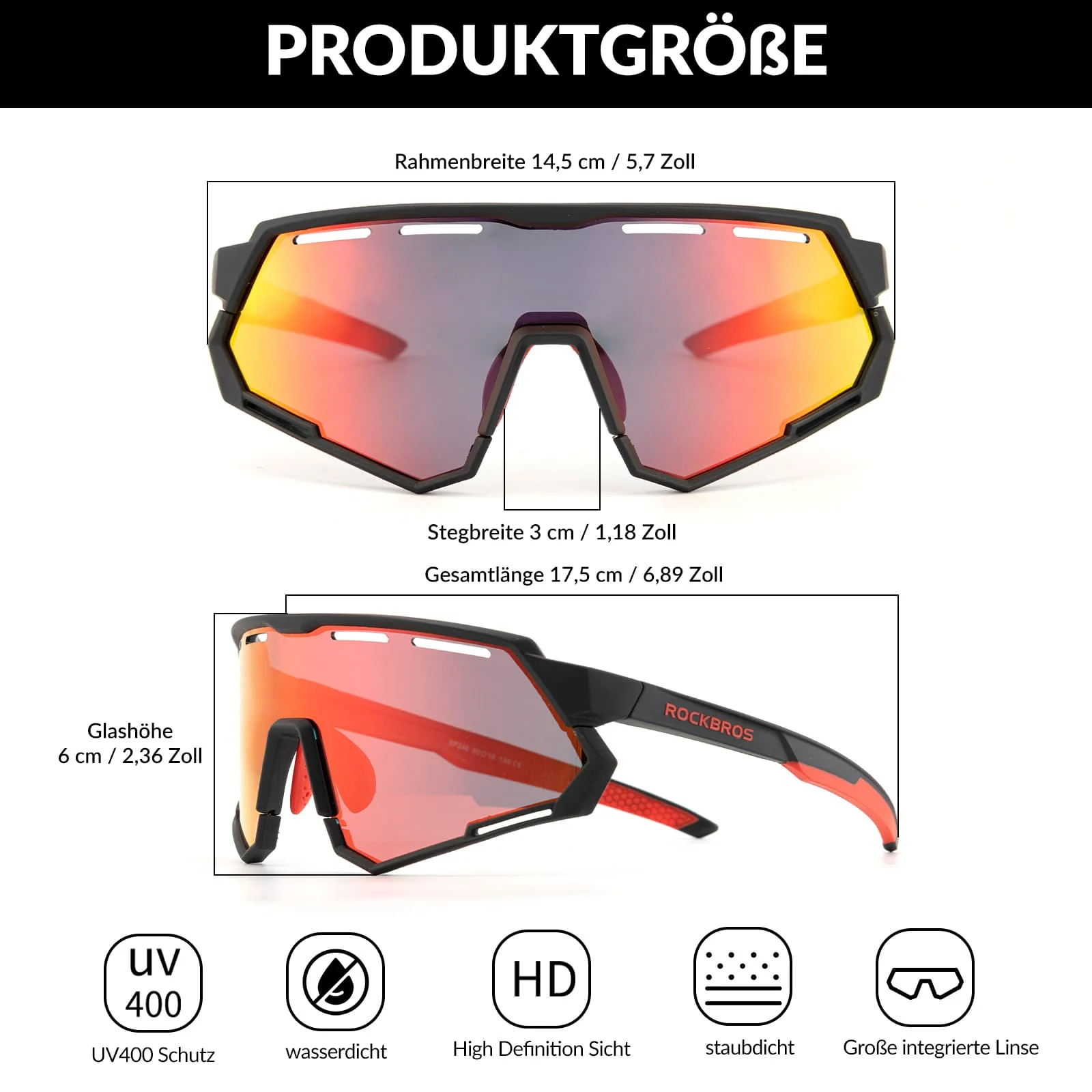 2 in 1 Fahrradbrille  Polarisiert und Selbsttönend a492ef69faca
