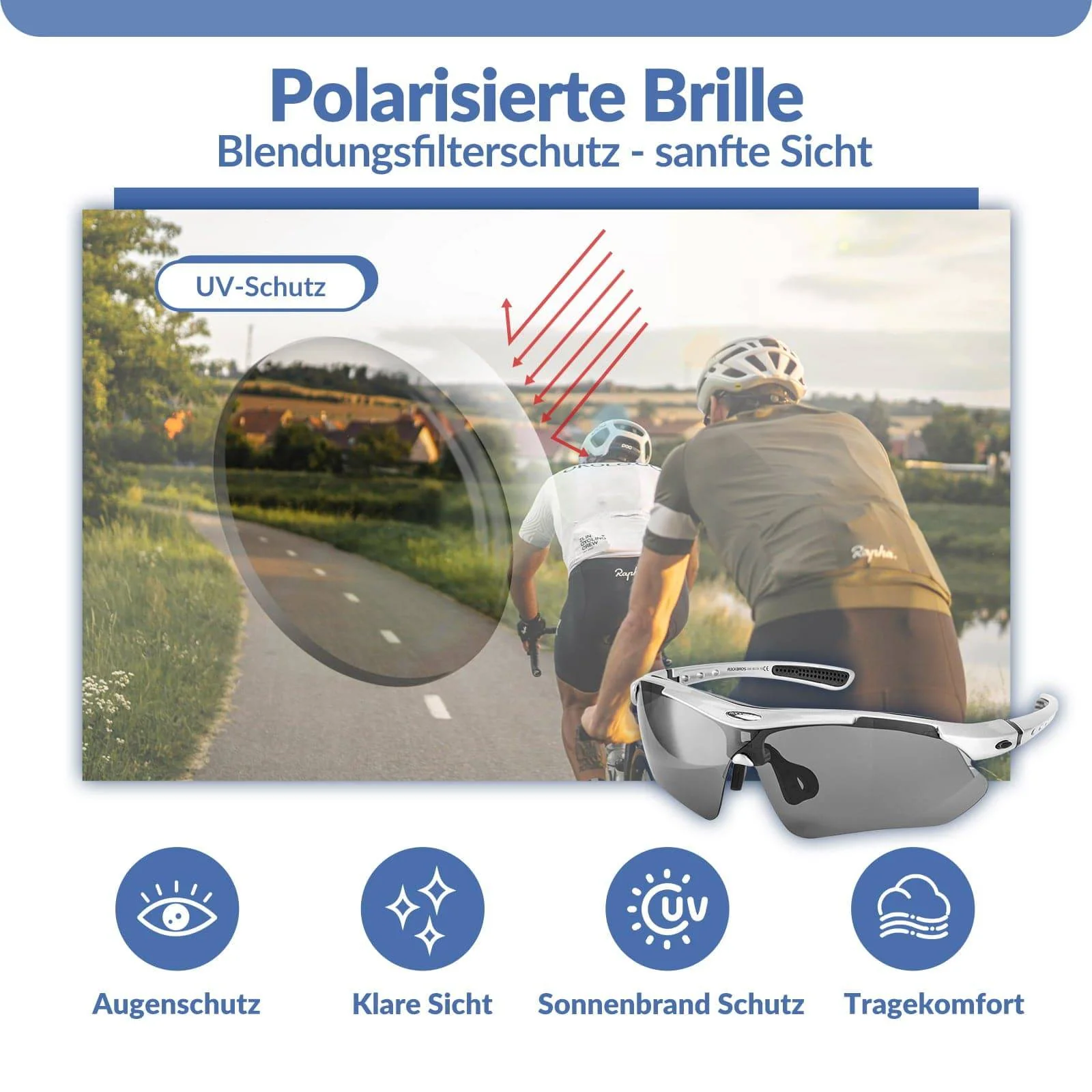 Adaptive Selbsttönende Sportsonnenbrille  UV400  0f4f1a402180