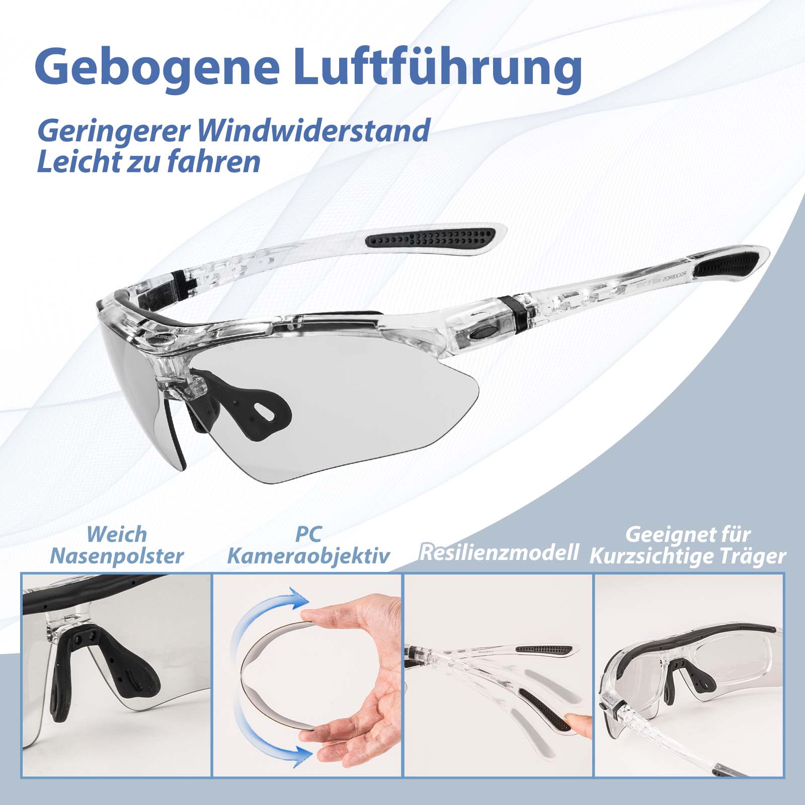 Adaptive Selbsttönende Sportsonnenbrille  UV400  3524f2159057