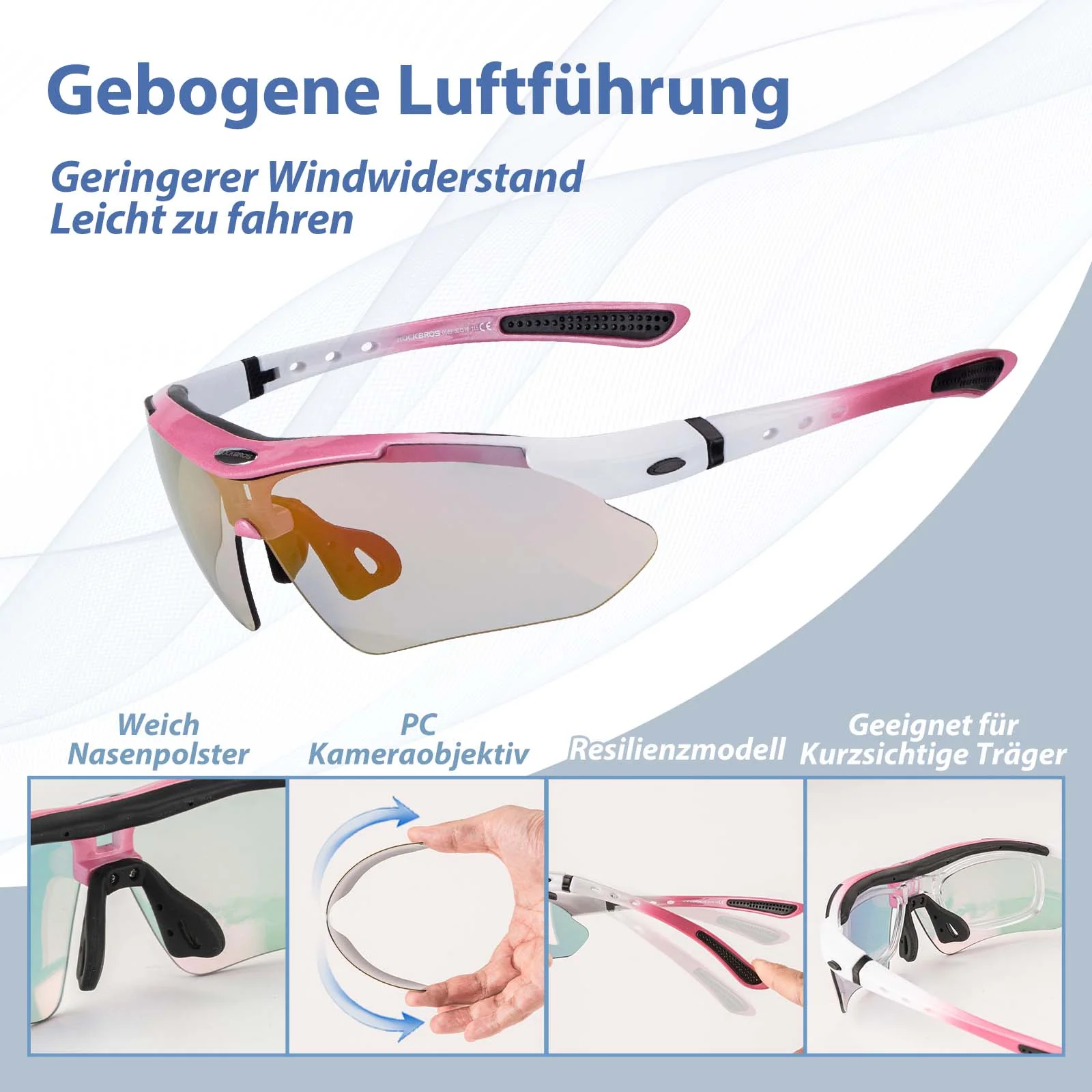 Adaptive Selbsttönende Sportsonnenbrille  UV400  405322e0659a