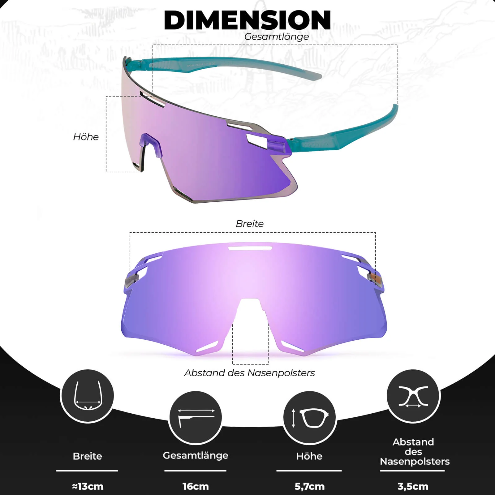 Aerodynamische und Windabweisende Sportbrille 1a97e8908913
