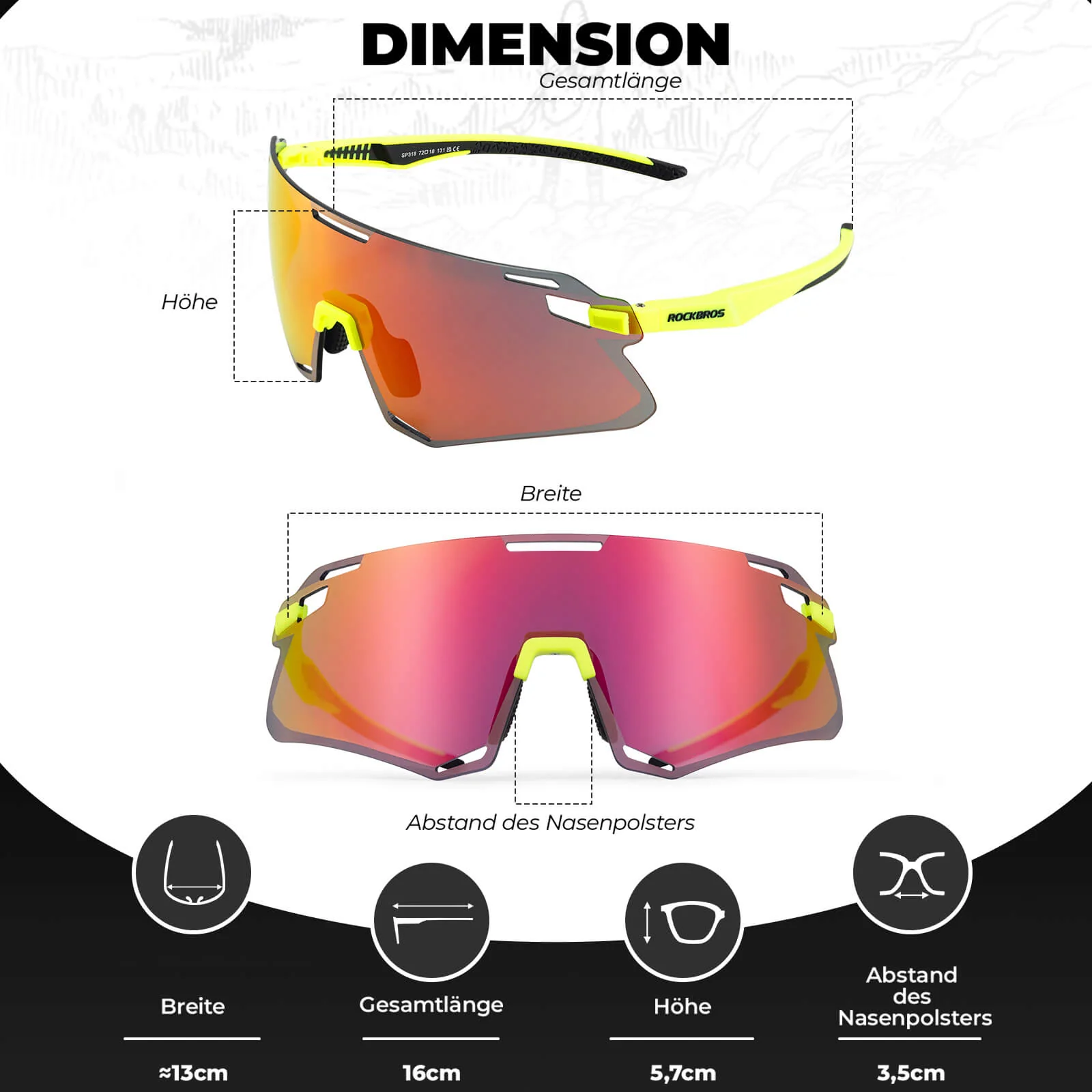 Aerodynamische und Windabweisende Sportbrille 5fcd1b7c48b3