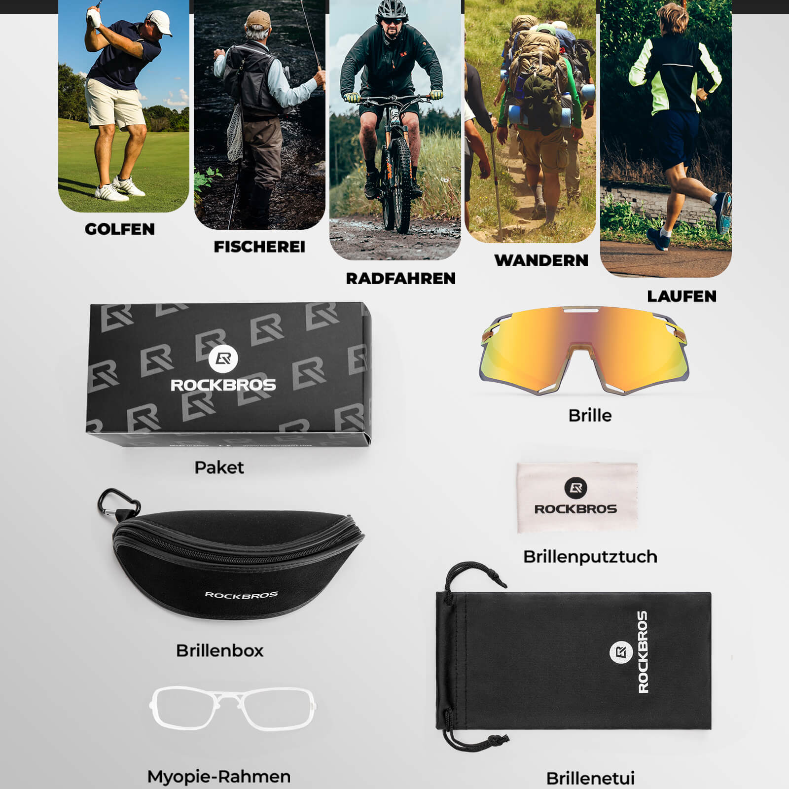 Aerodynamische und Windabweisende Sportbrille 65b07c44dd0c