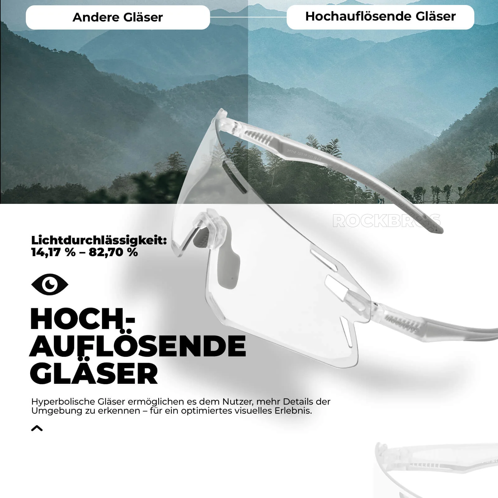 Aerodynamische und Windabweisende Sportbrille 70dc565543d0