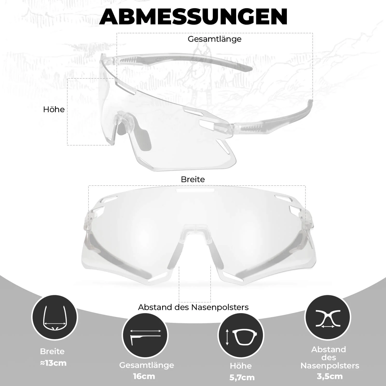 Aerodynamische und Windabweisende Sportbrille 710567ff3ee6