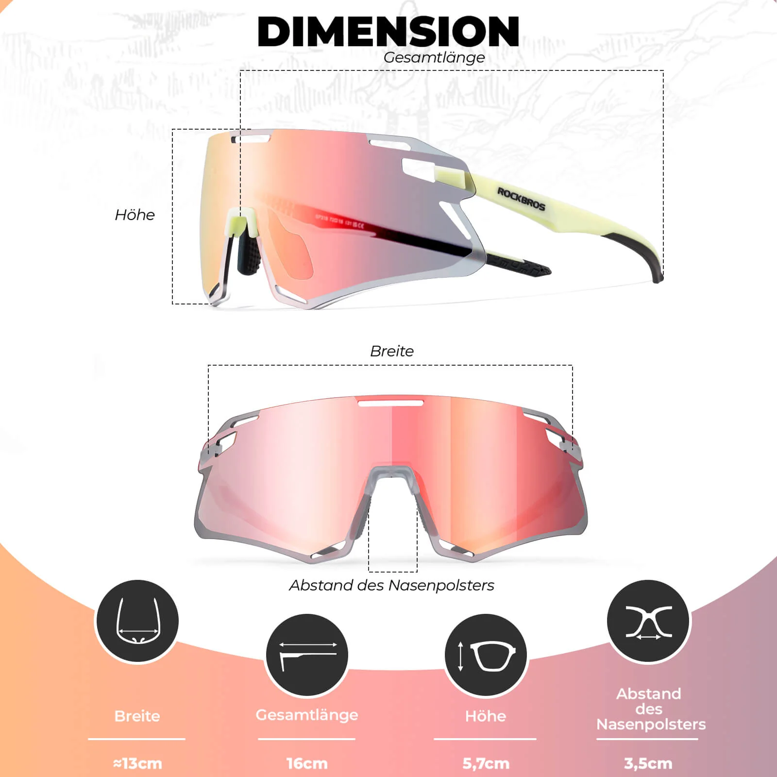 Aerodynamische und Windabweisende Sportbrille 77809dbf7f17