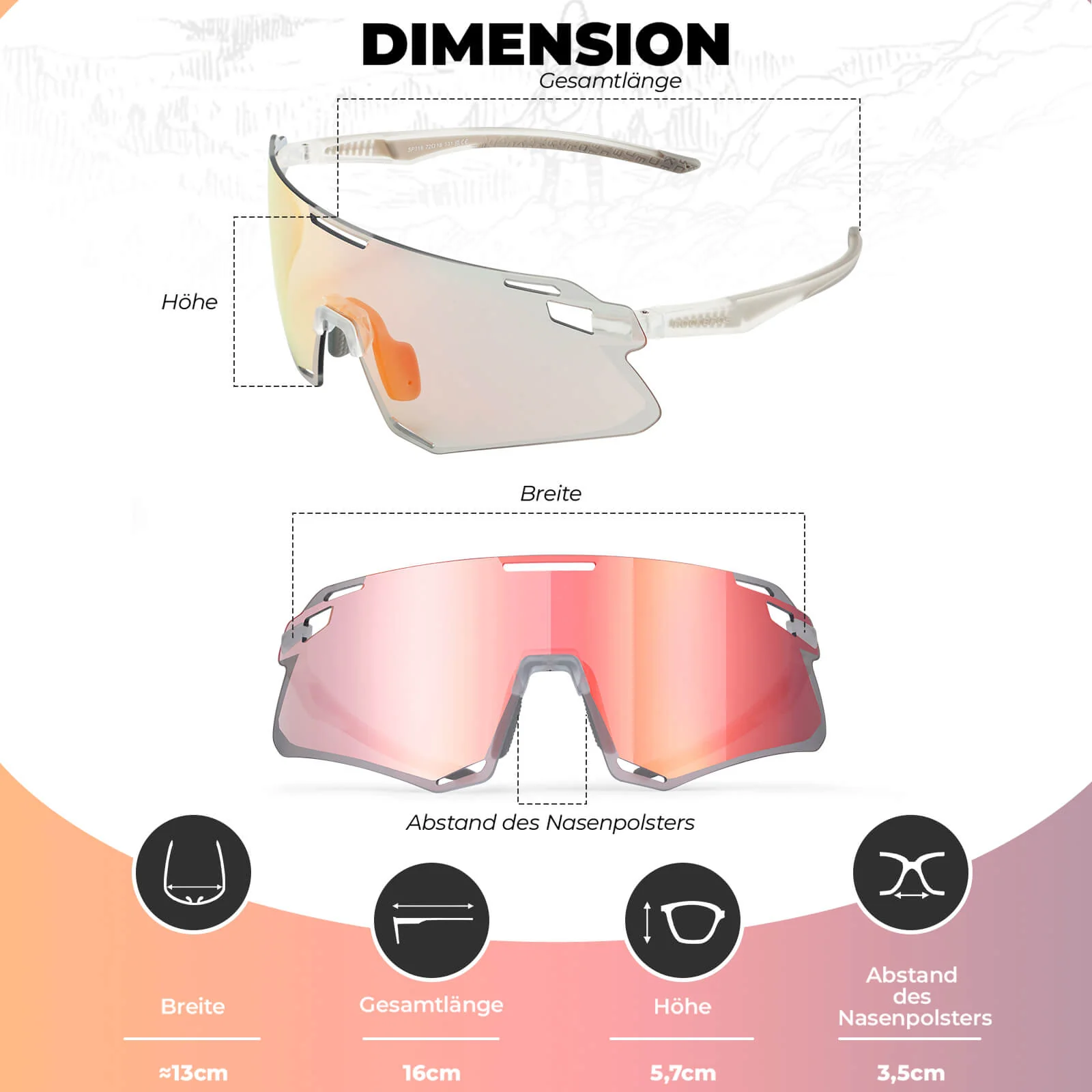 Aerodynamische und Windabweisende Sportbrille 837778c0d92c