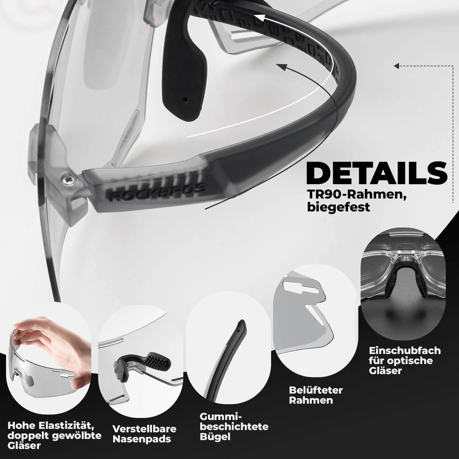 Aerodynamische und Windabweisende Sportbrille 9a864999dd2a