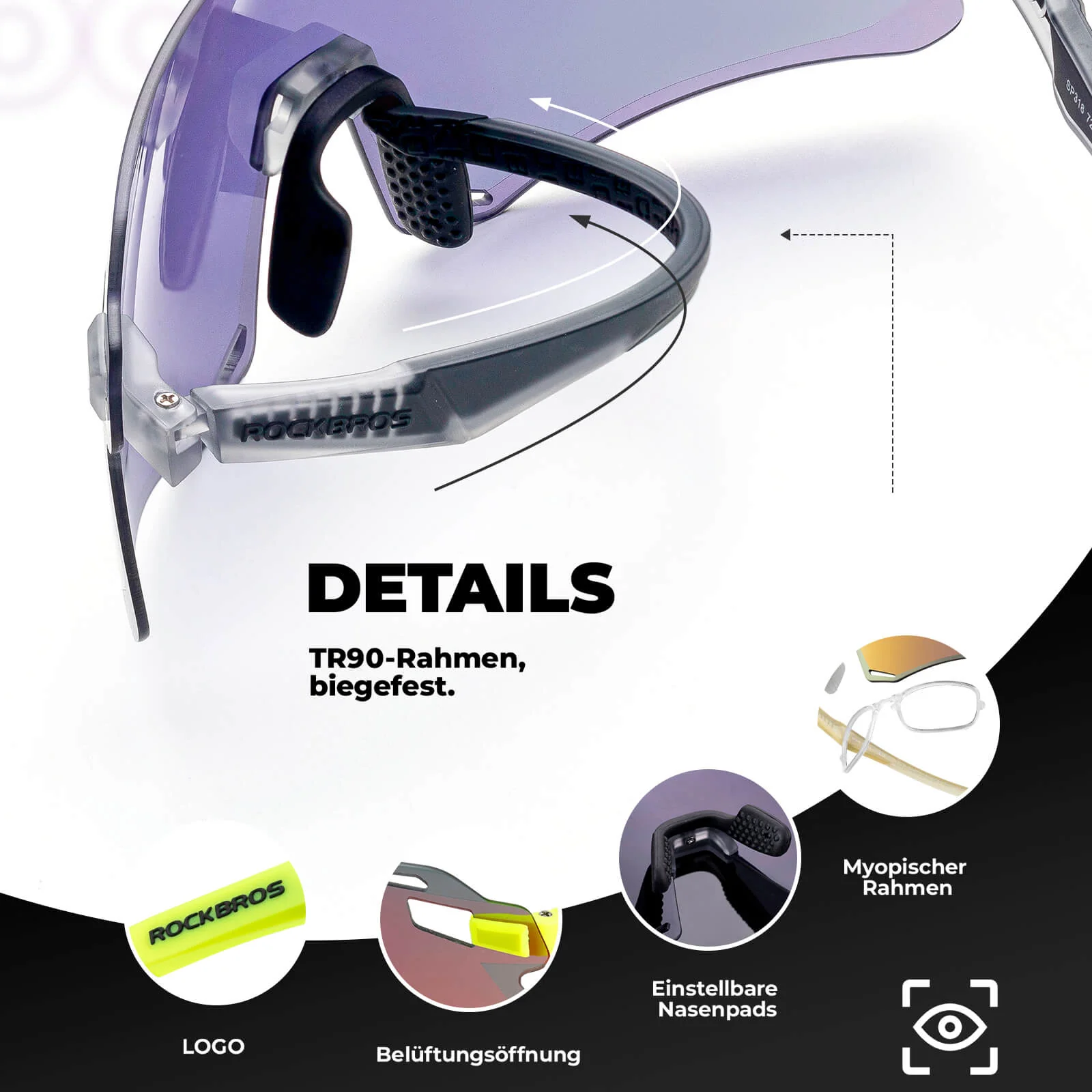 Aerodynamische und Windabweisende Sportbrille c5e0b2b9731b