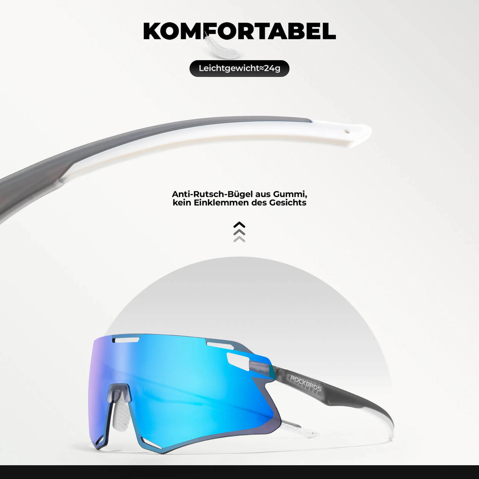 Aerodynamische und Windabweisende Sportbrille dd7f61af728b