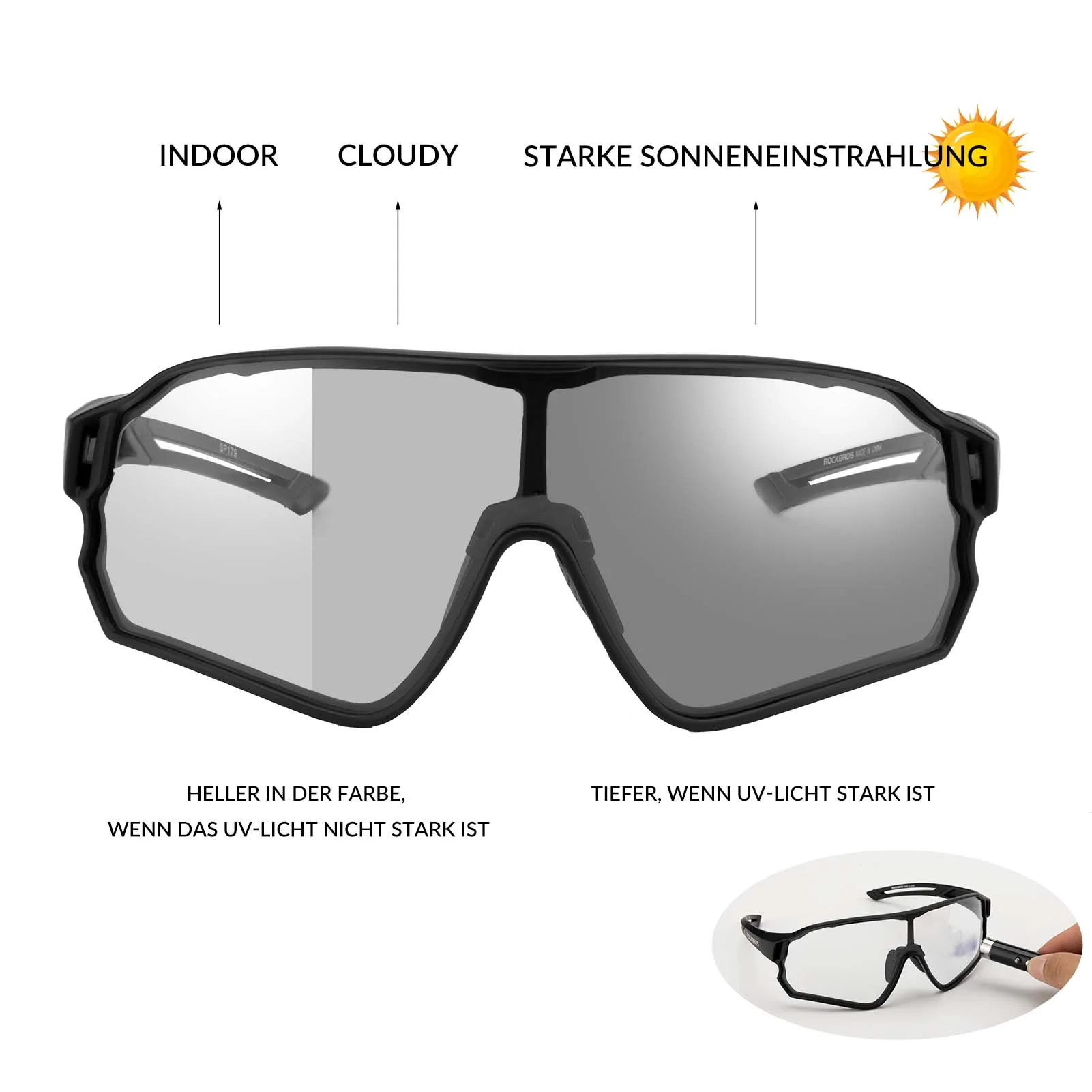 Dynamische Radbrille mit UV400 Sonnenfilter 961393ace23a