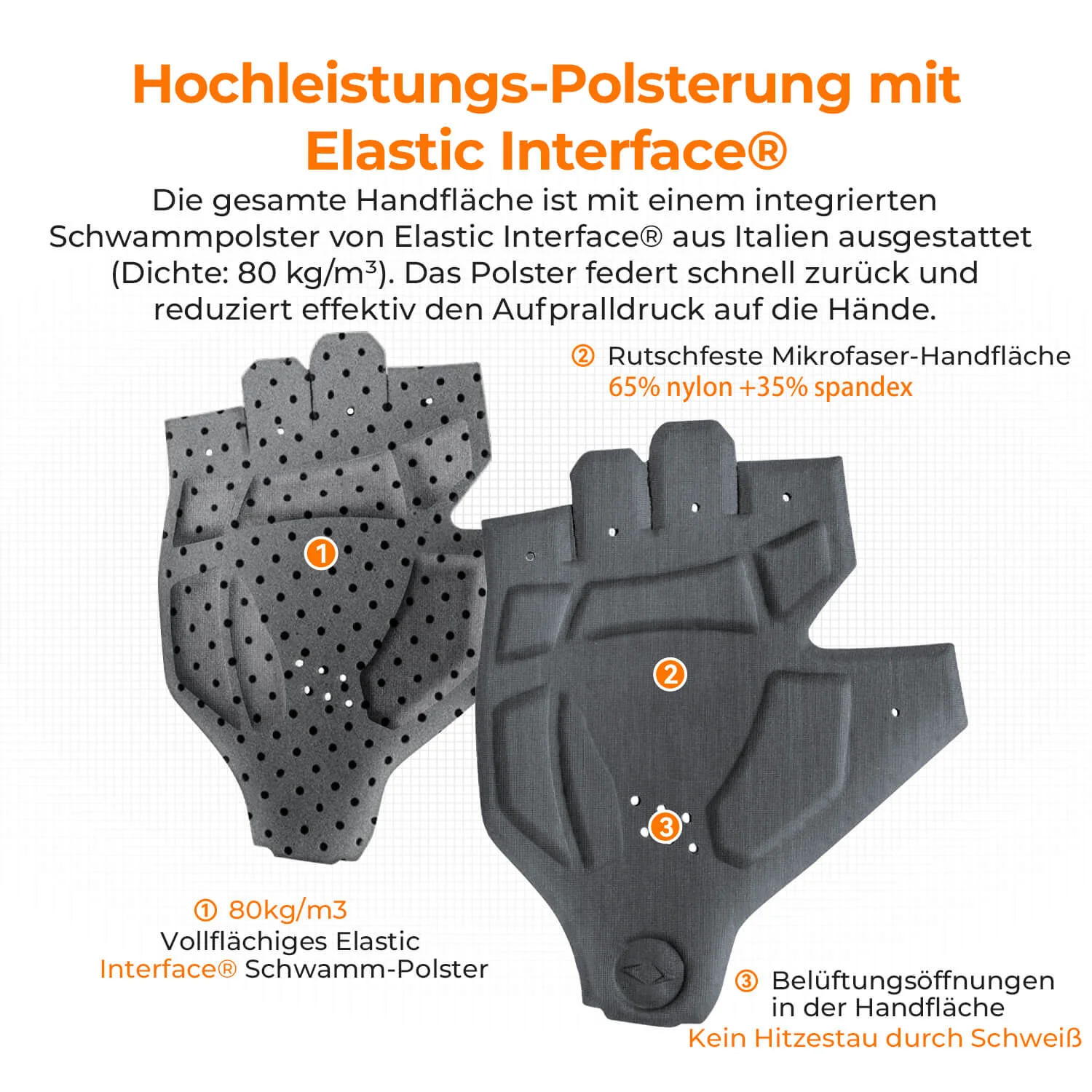 Elastic Interface  Halbfinger Fahrradhandschuhe 3fec32a66d08