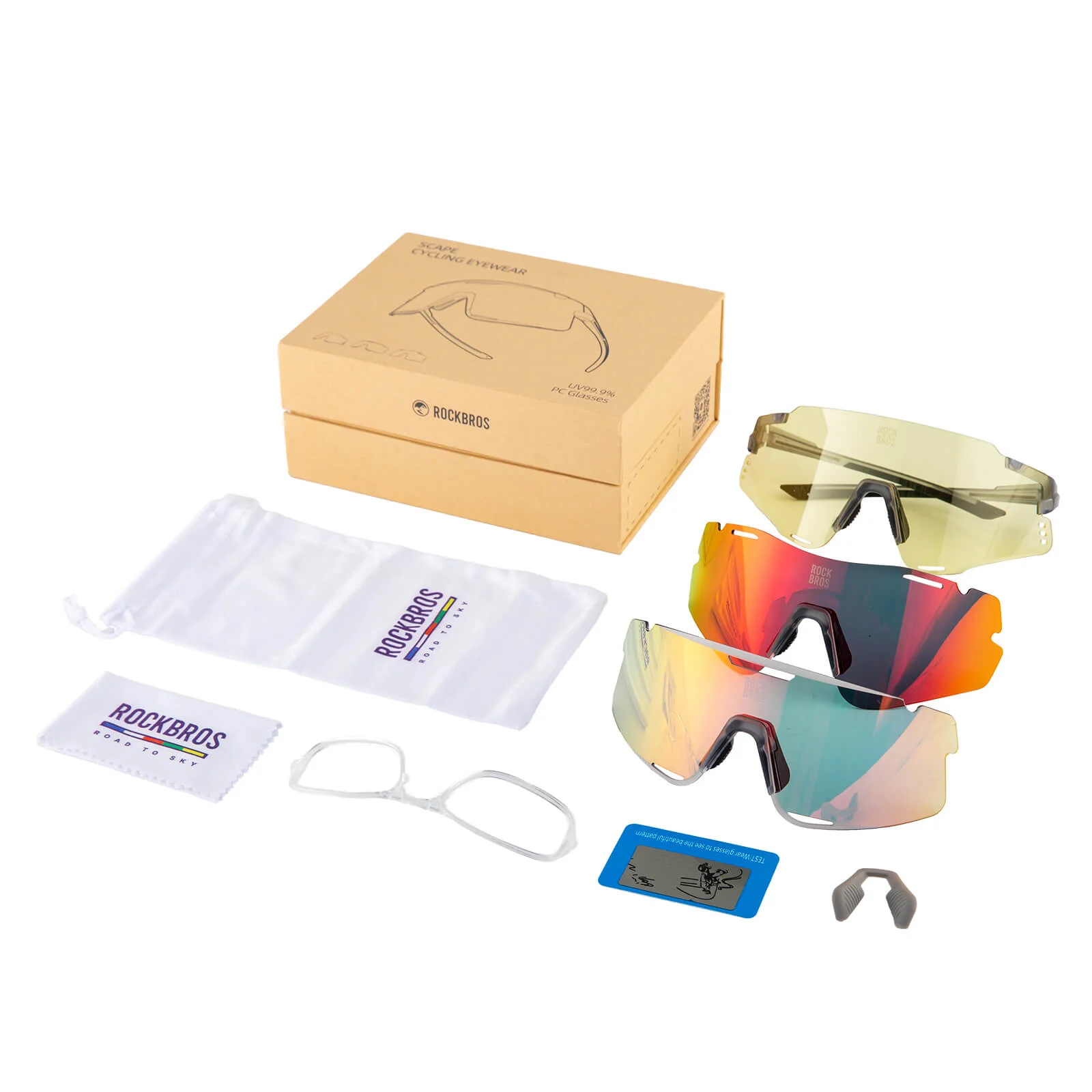 Fahrradbrille Drei Gläser Konfigurationssystem   B 0591a0af8419