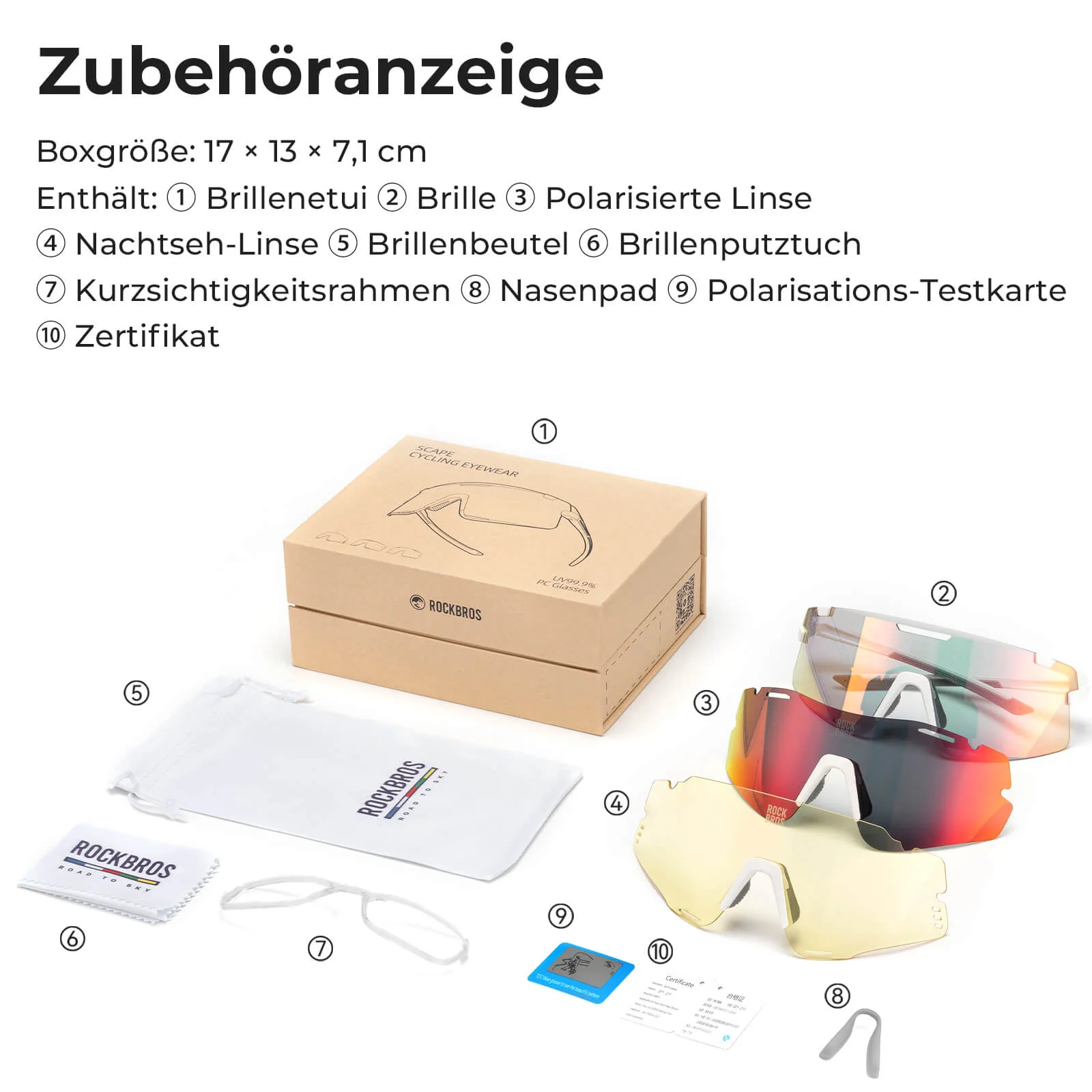 Fahrradbrille Drei Gläser Konfigurationssystem   B 37c5f04b39dc