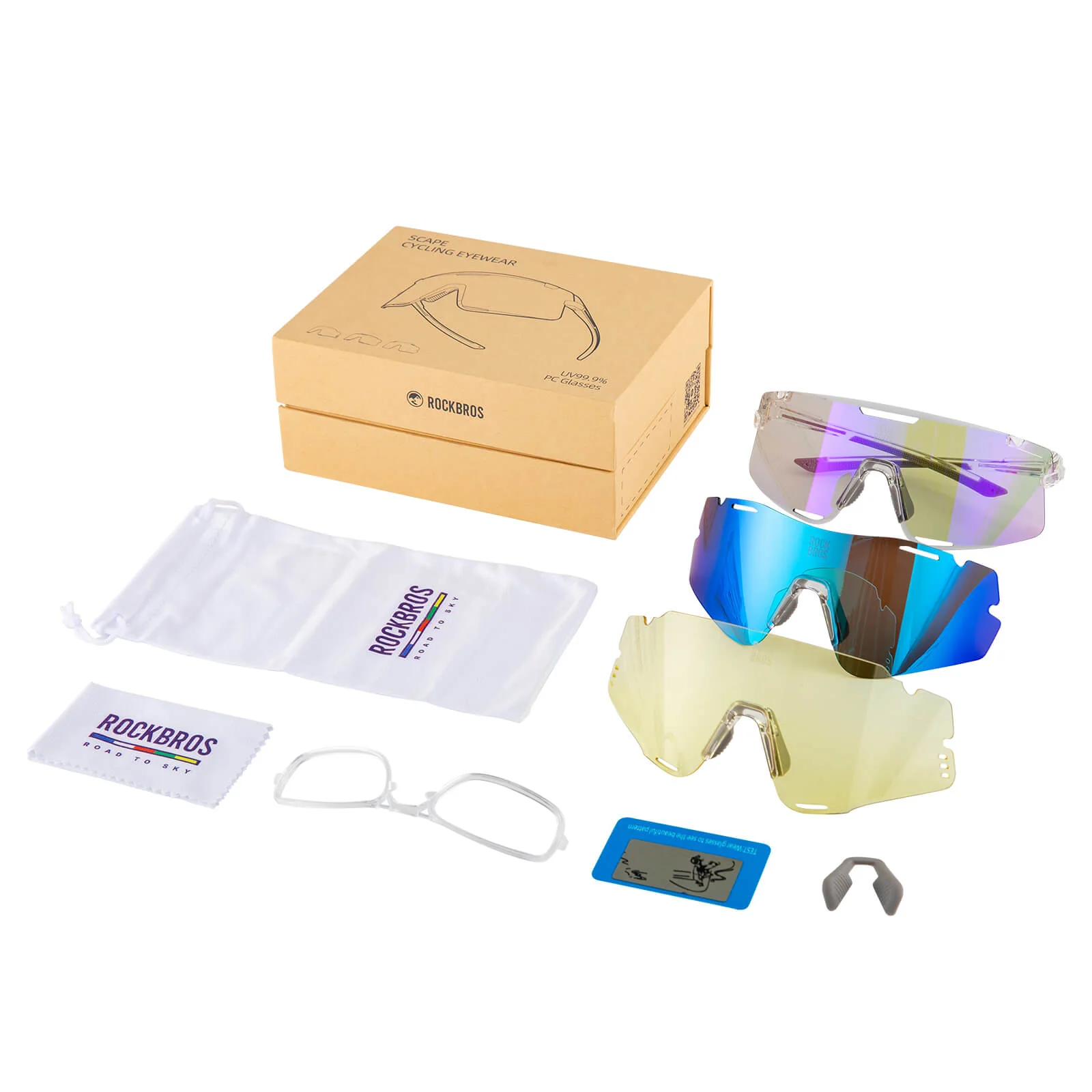 Fahrradbrille Drei Gläser Konfigurationssystem   B 94a3d71a161d