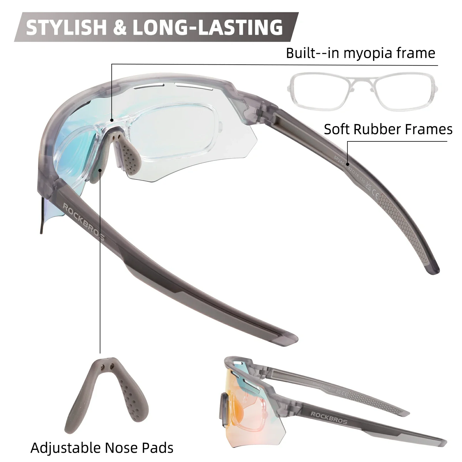 Fahrradbrille Photochromatisch Unisex a215bdaee45f