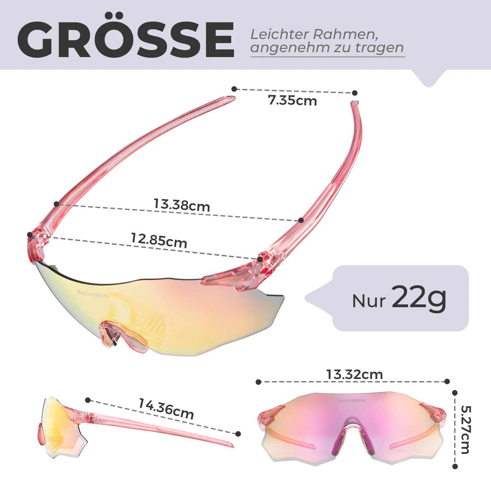 Fahrradbrille Selbsttönend UV400 Schutz Ohne Rahme 01ef5ccbb517