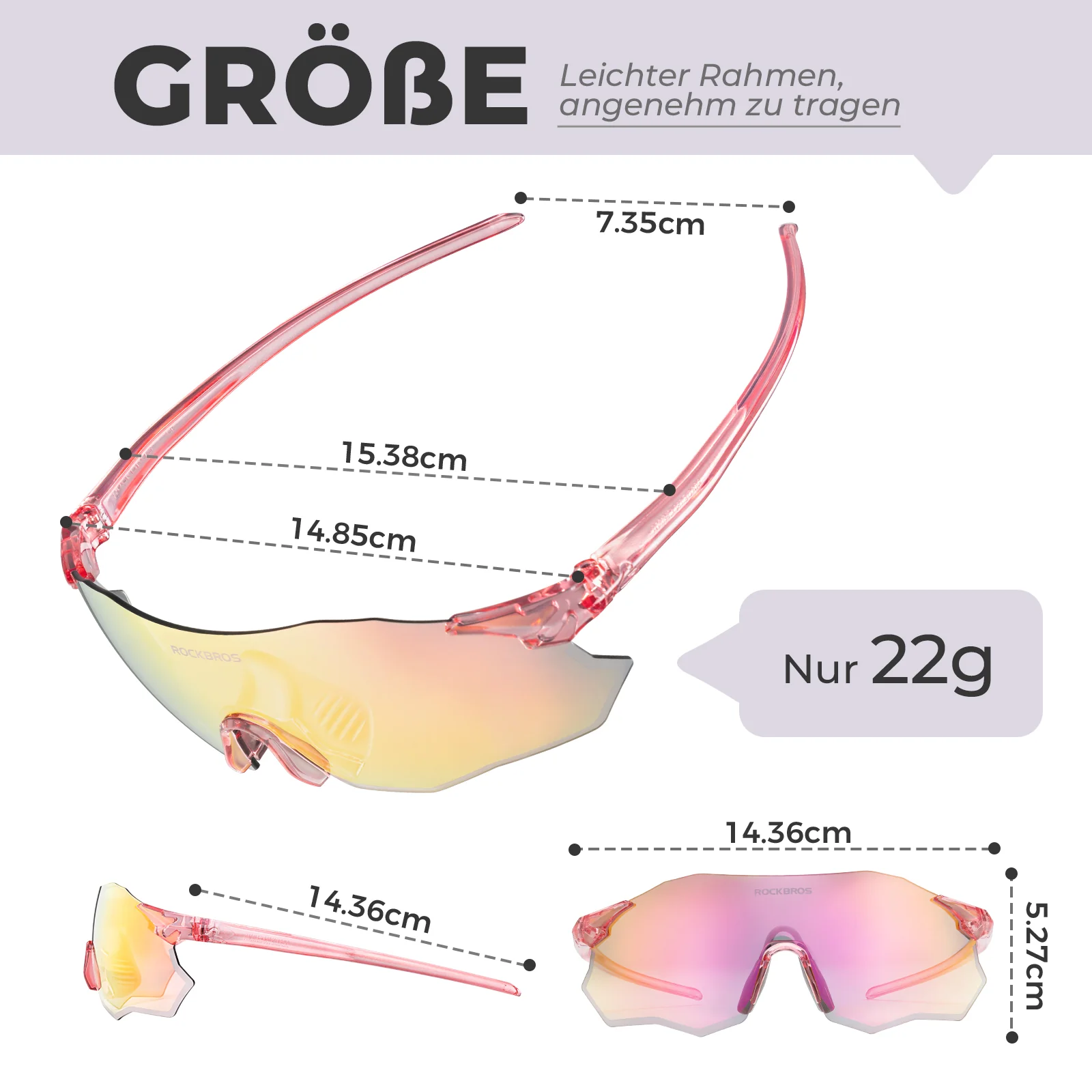 Fahrradbrille Selbsttönend UV400 Schutz Ohne Rahme dccb58a1b9c2