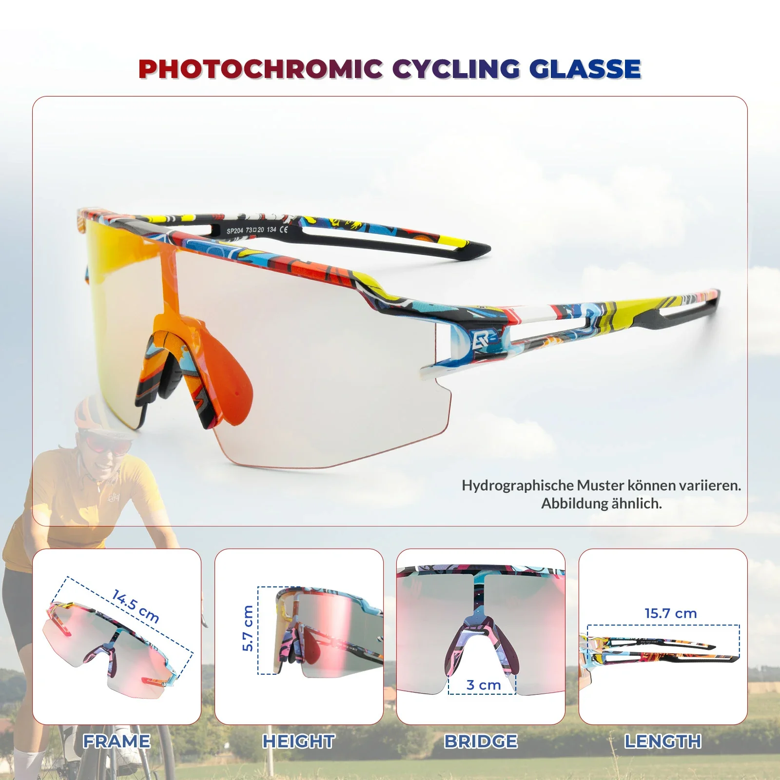 Fahrradbrille UV 400 Photochromatisch 9f0a371c1115