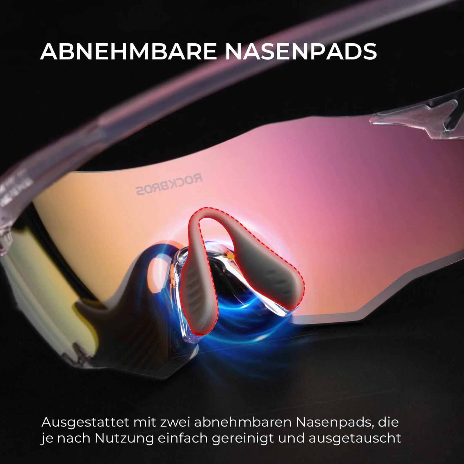 Fahrradbrille Verspiegelte Gläser UV400 Schutz Ohn bc9fd02379ff